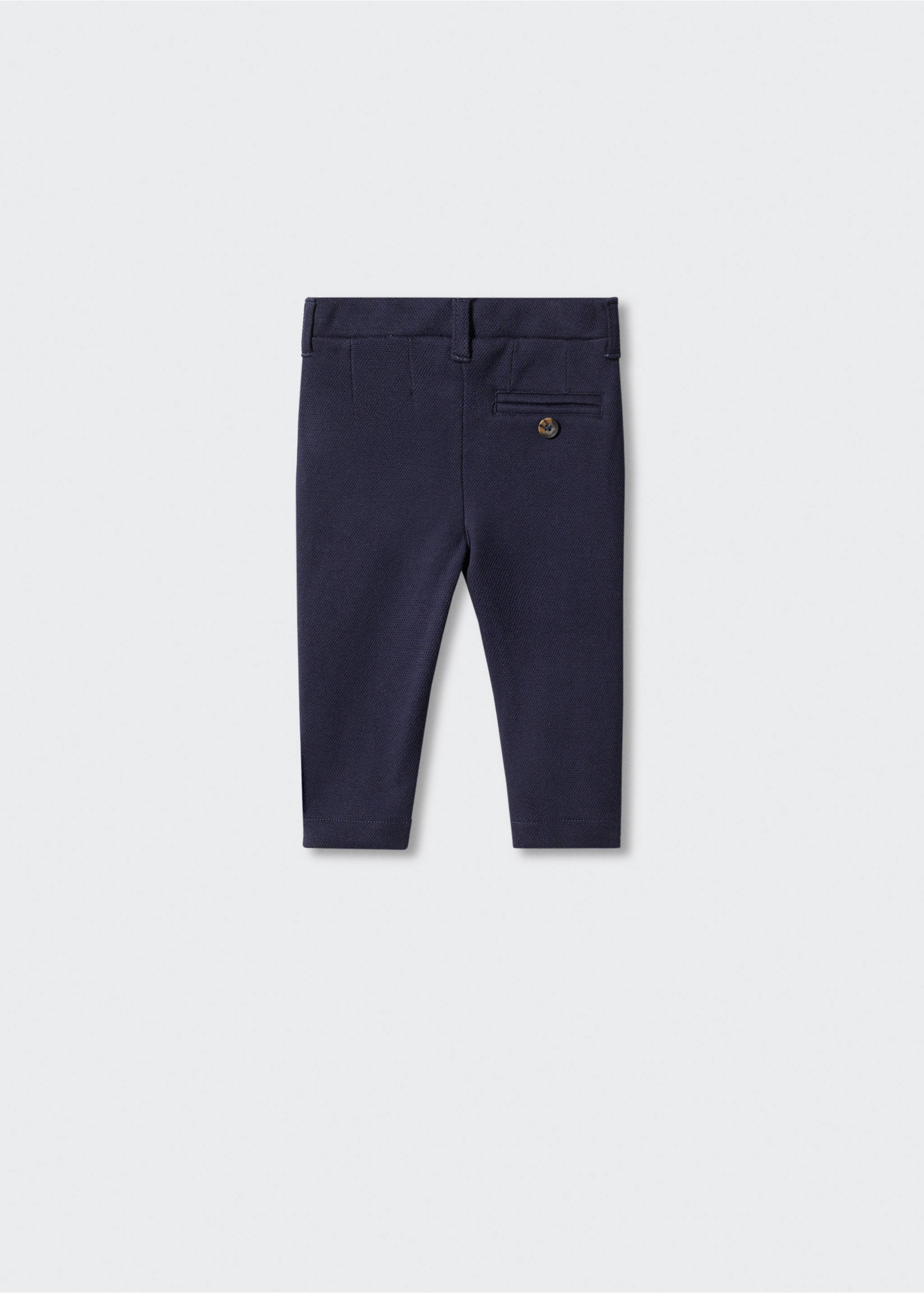 Textured slim fit suit trousers - Reverse of the article, Dark Navy. Ref: 57095139-00.