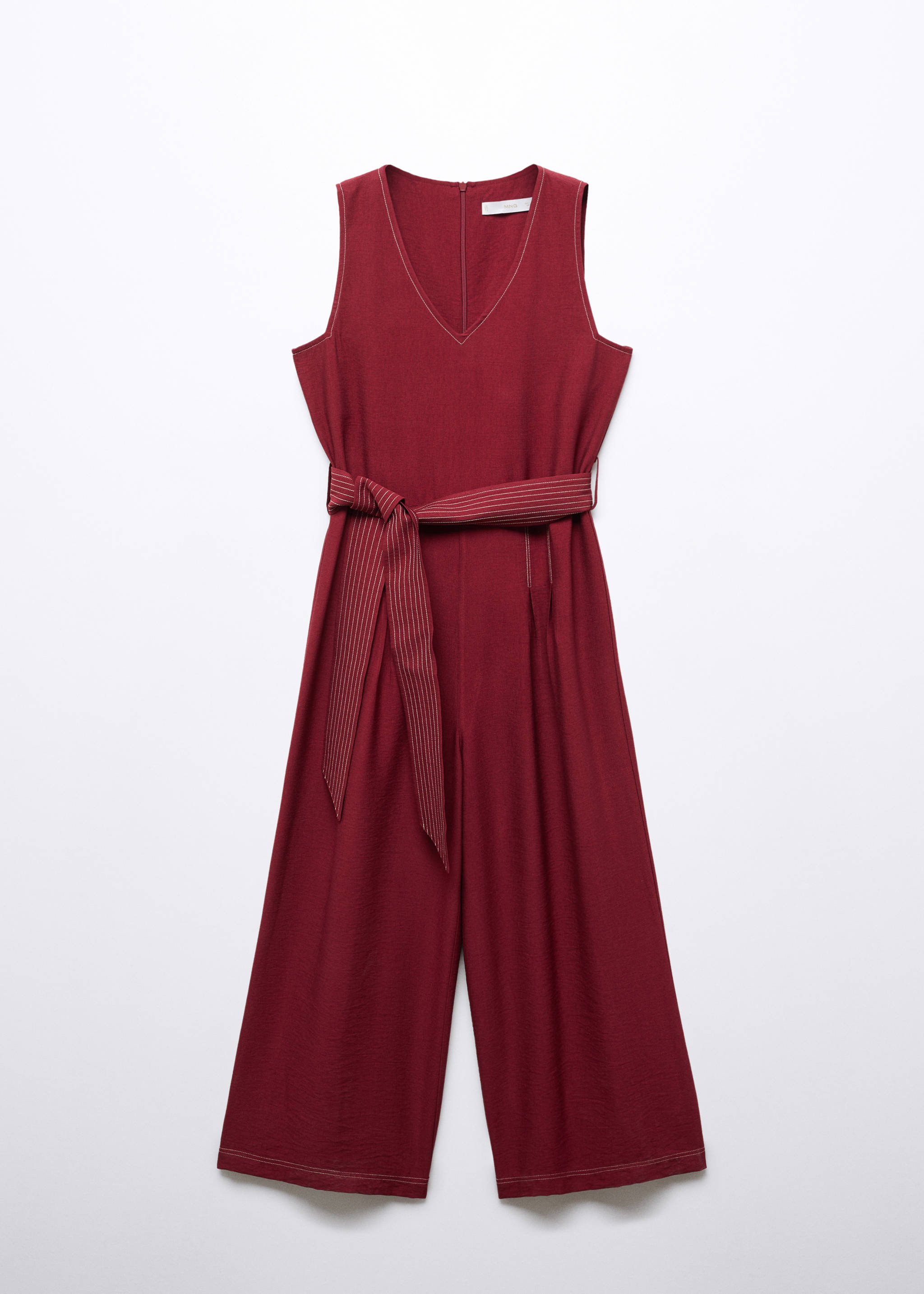 Macacão com costuras de cinto de laço - Artigo sem modelo