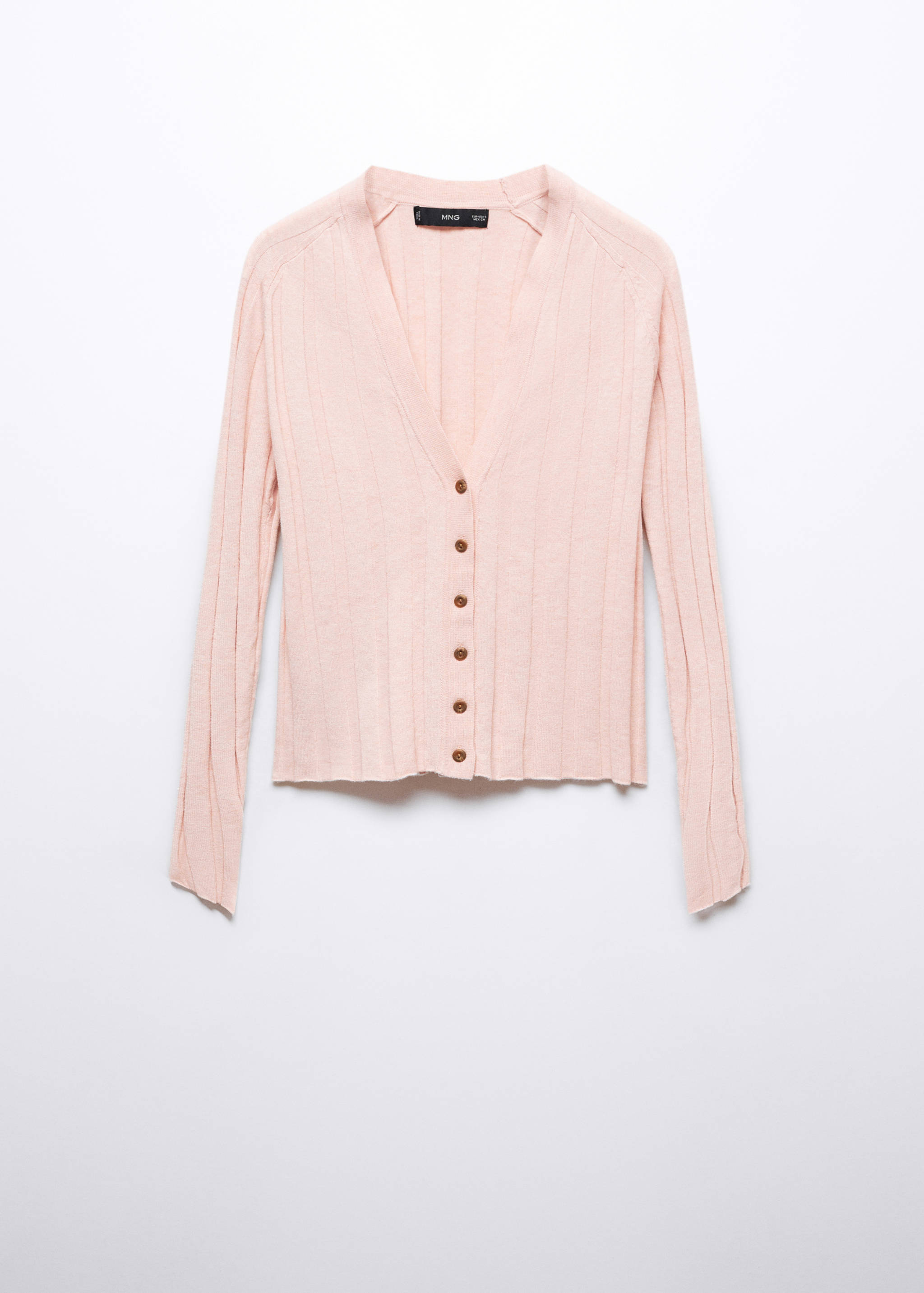 Buttoned ribbed cardigan - Article without model