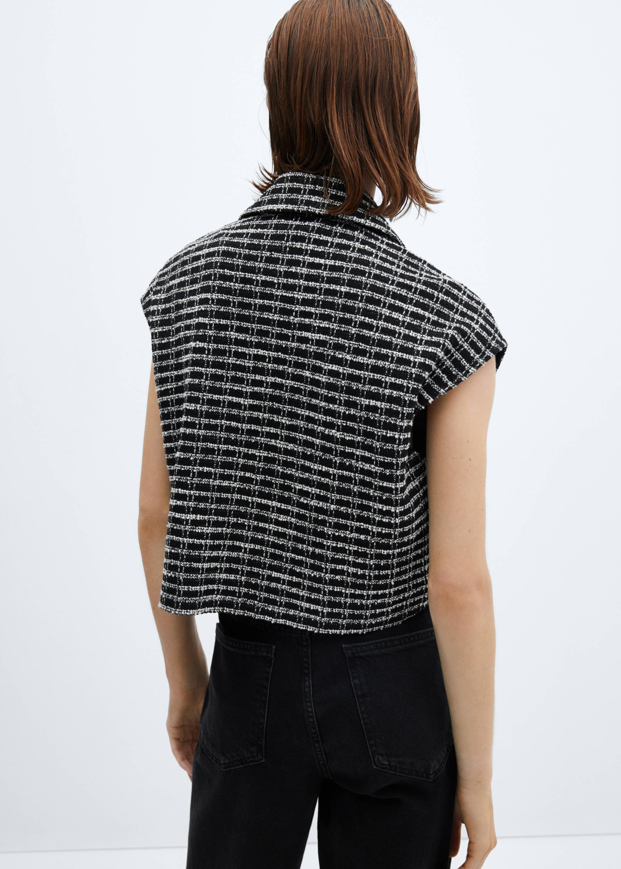 Oversized tweed  vest - Reverse of the article