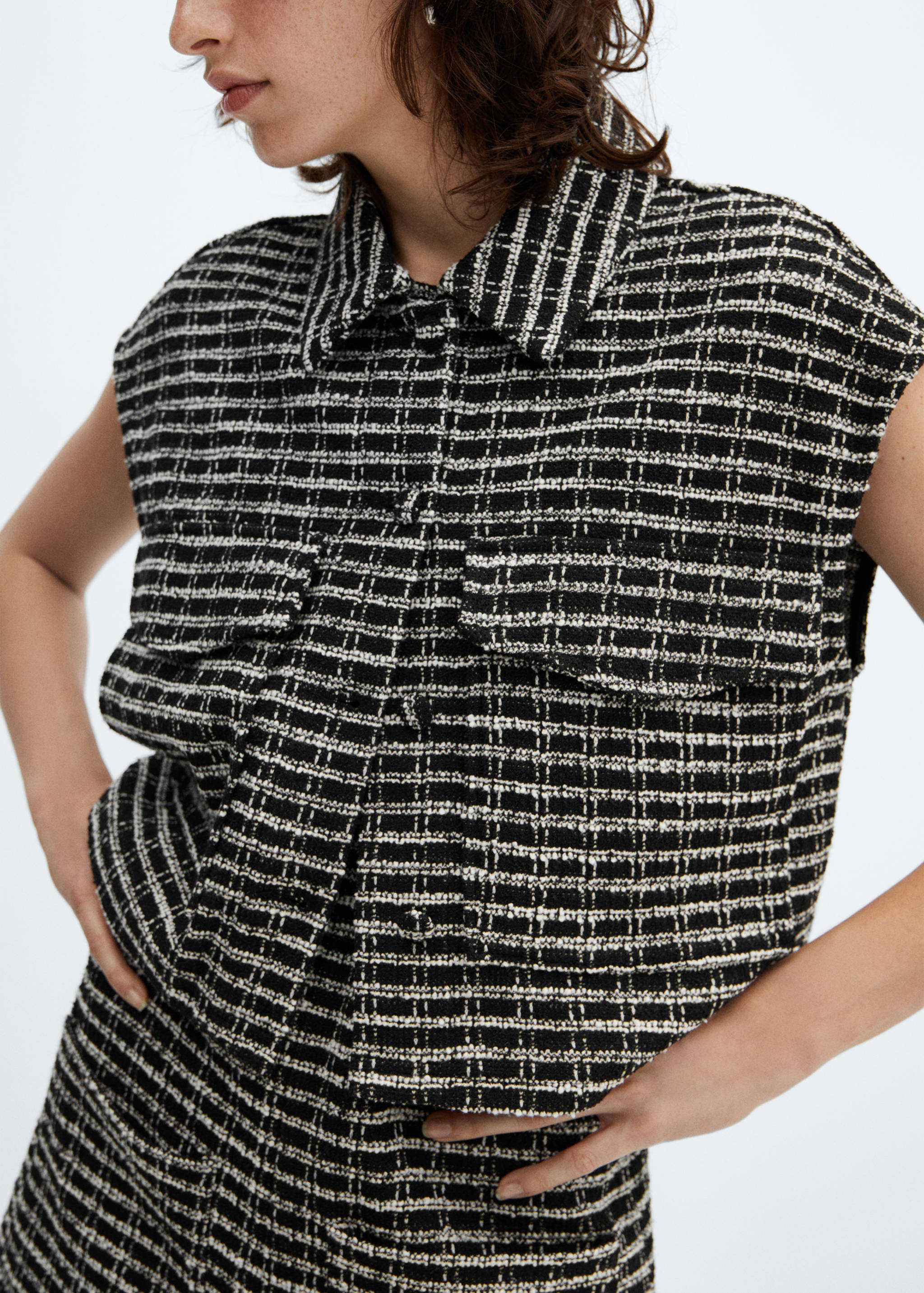 Oversized tweed  vest - Details of the article 6