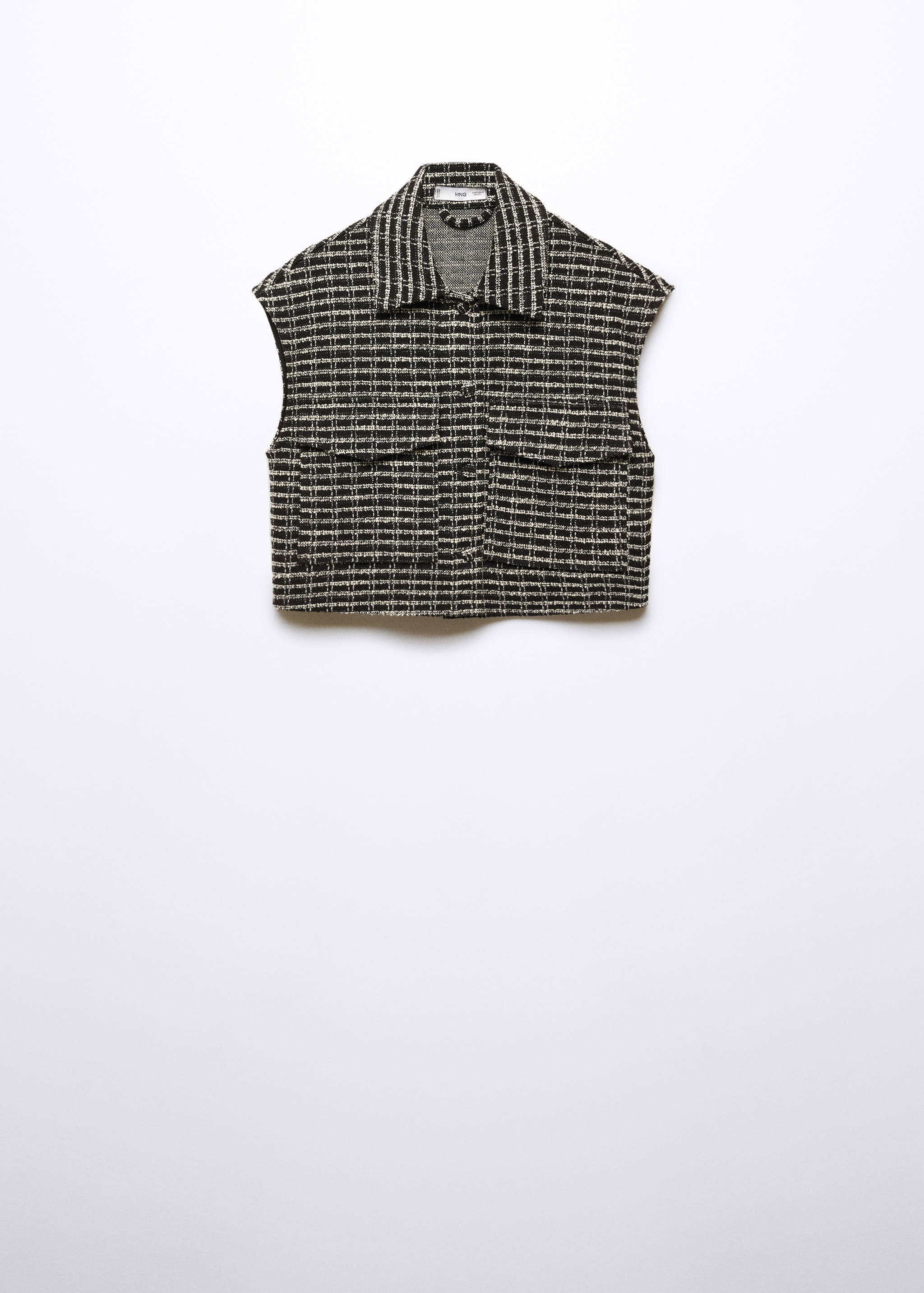 Colete de tweed oversize - Artigo sem modelo