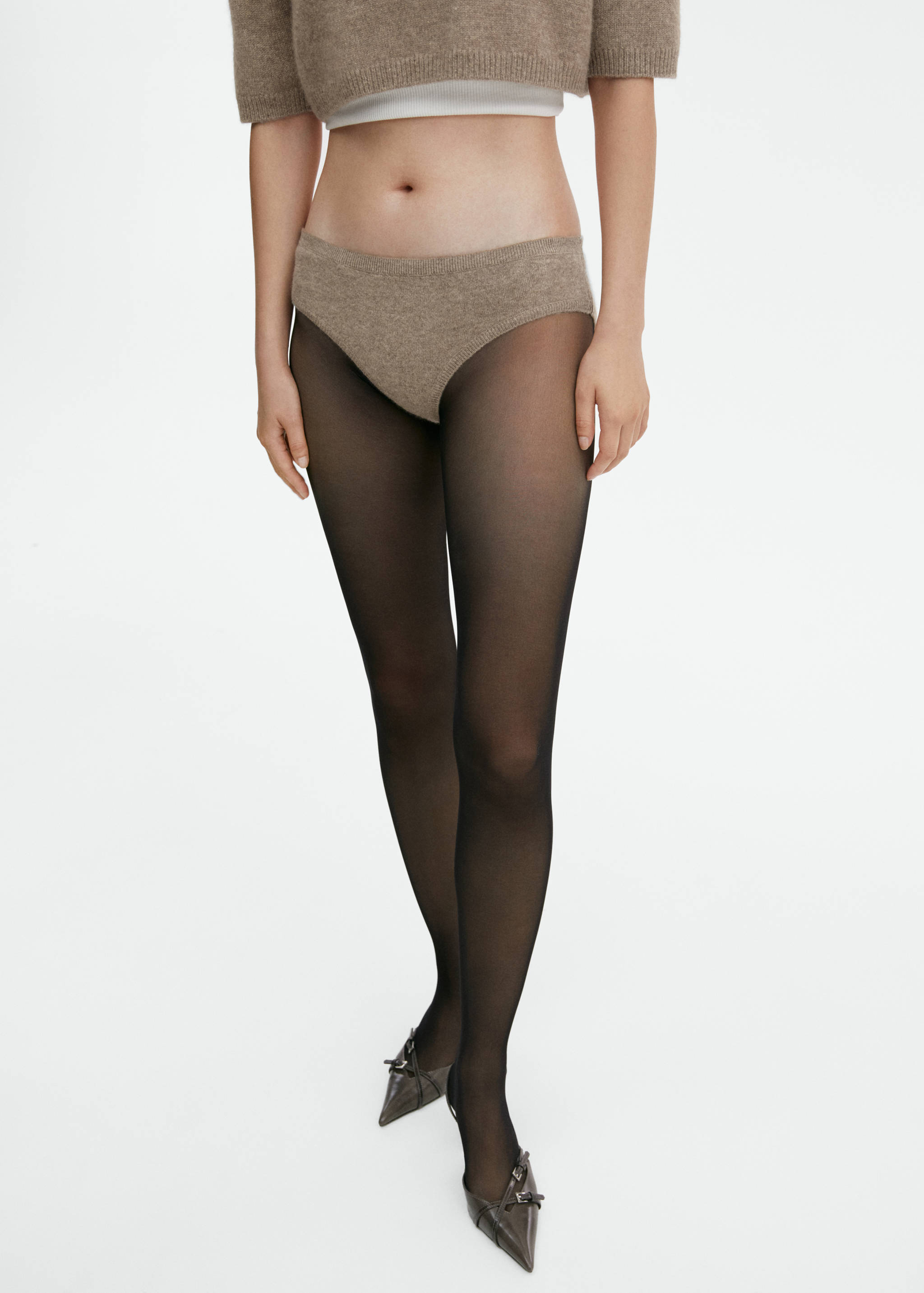 Cashmere knitted shorts - Details of the article 6