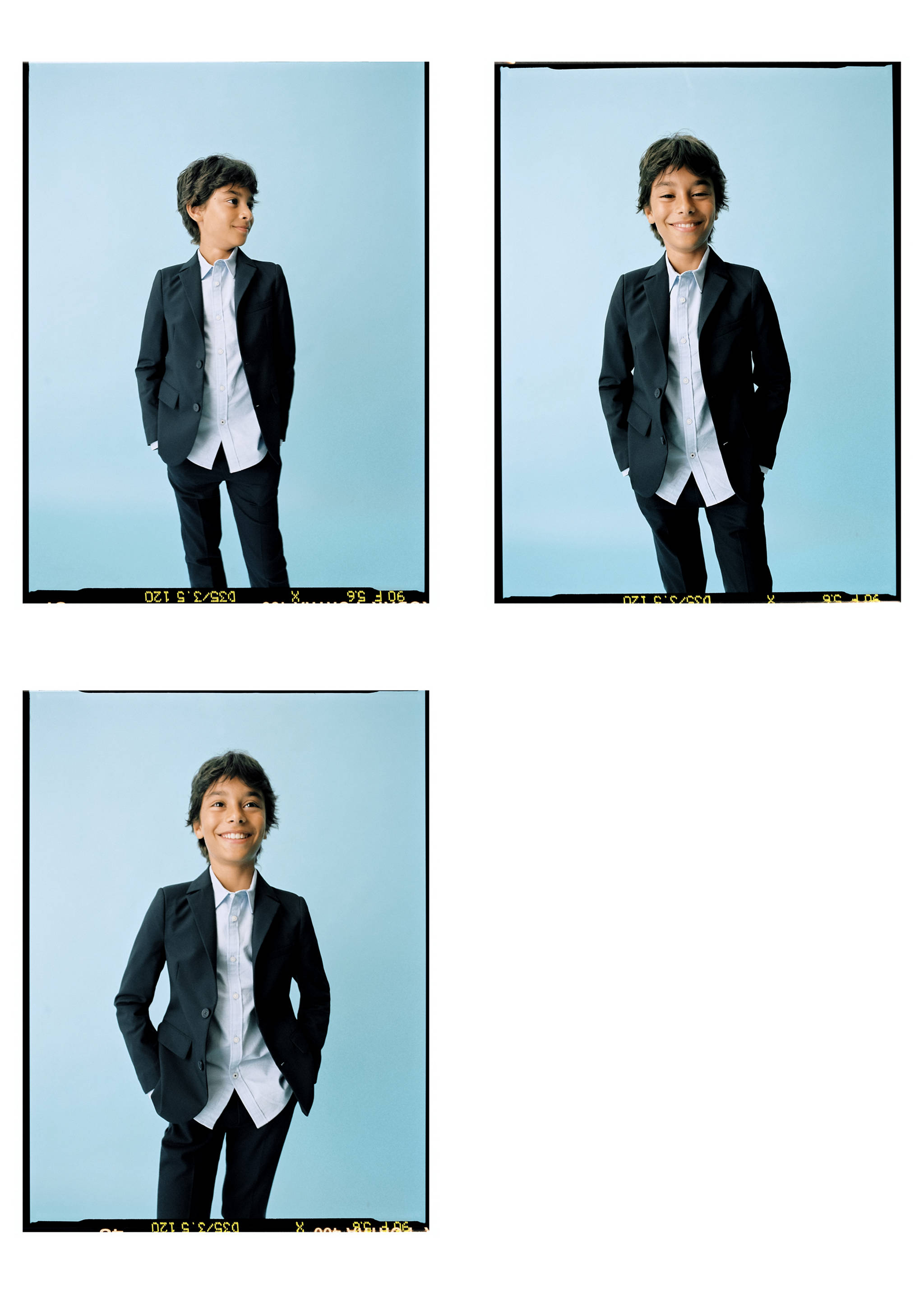 Slim-fit suit jacket - Details of the article 7, Navy. Ref: 57095806-00.