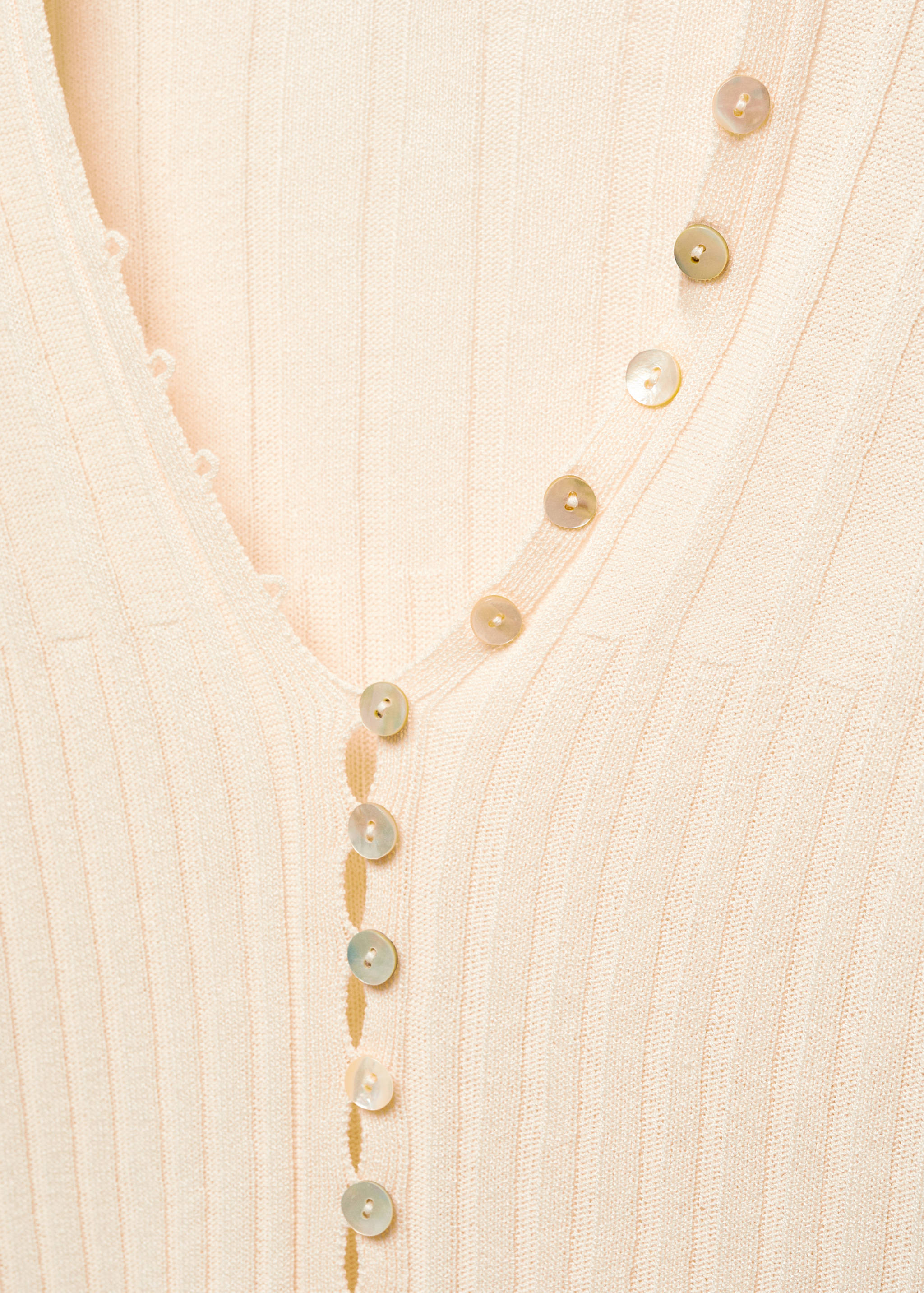 Buttoned ribbed cardigan - Details of the article 8