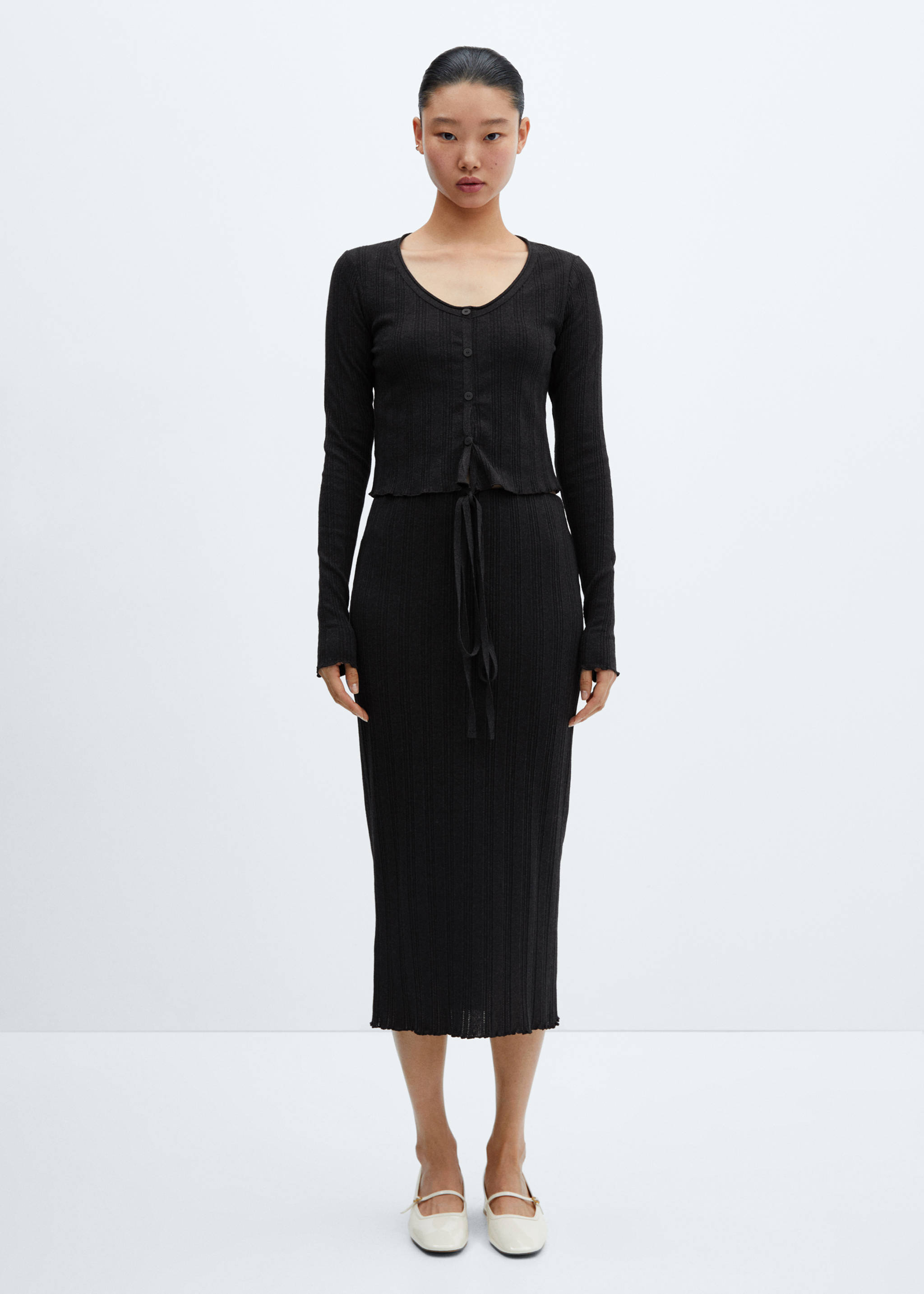 T-shirt maille boutons - Plan général