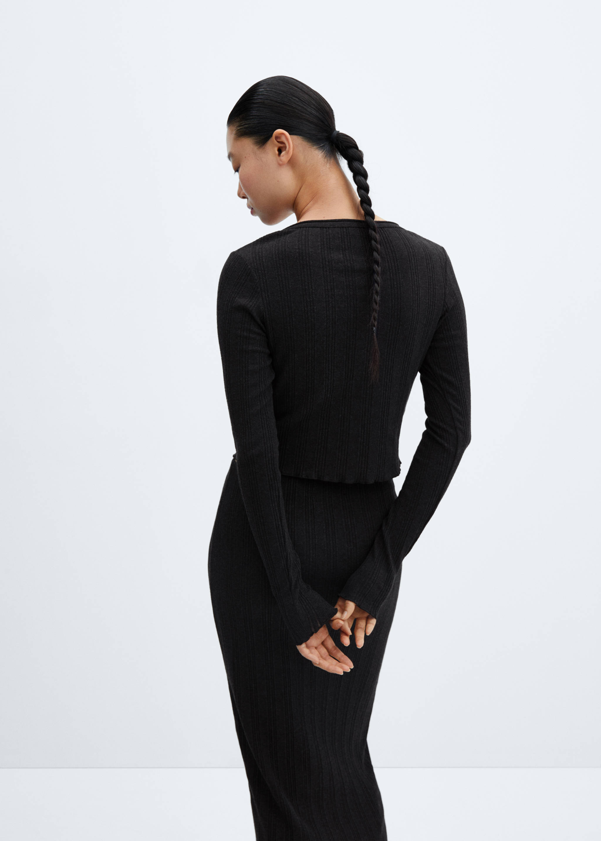 T-shirt maille boutons - Verso de l’article