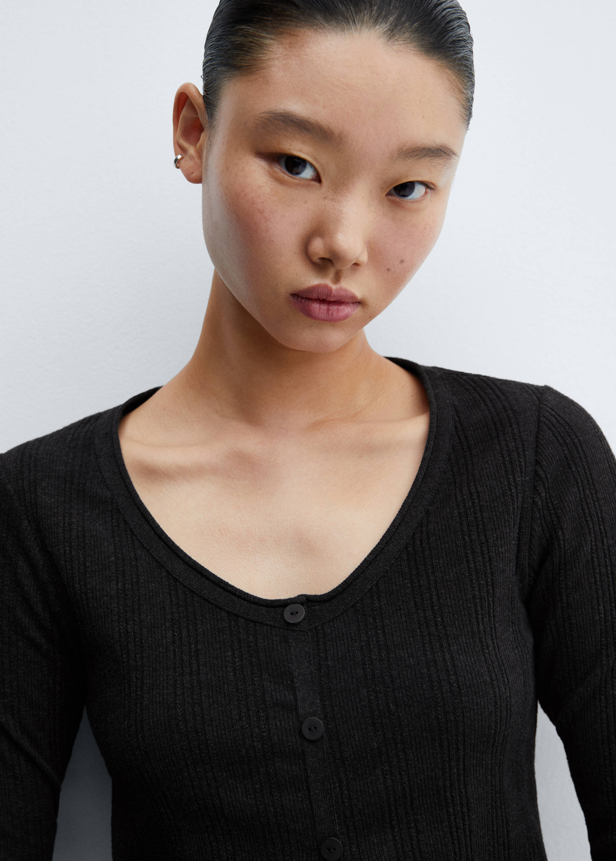 T-shirt maille boutons - Détail de l'article 1