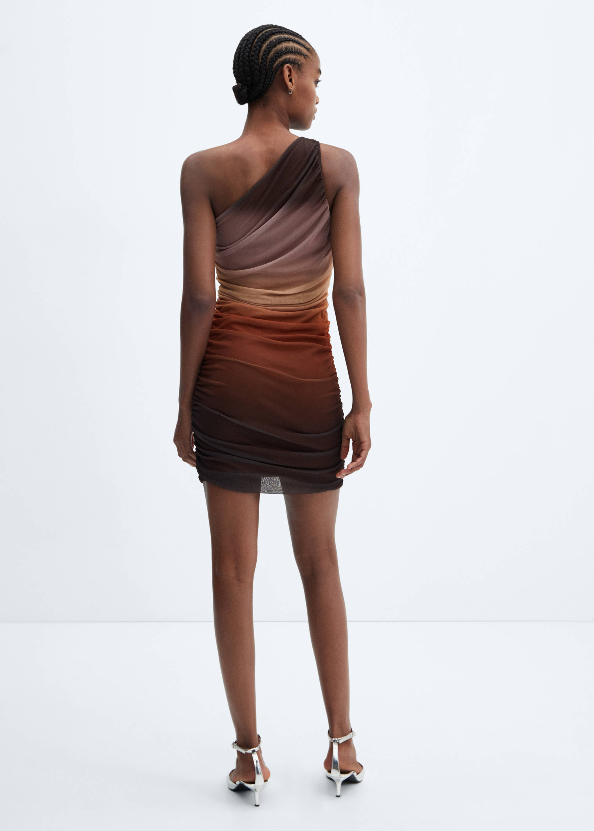 Drapiertes Kleid mit Farbverlauf - Rückseite des Artikels