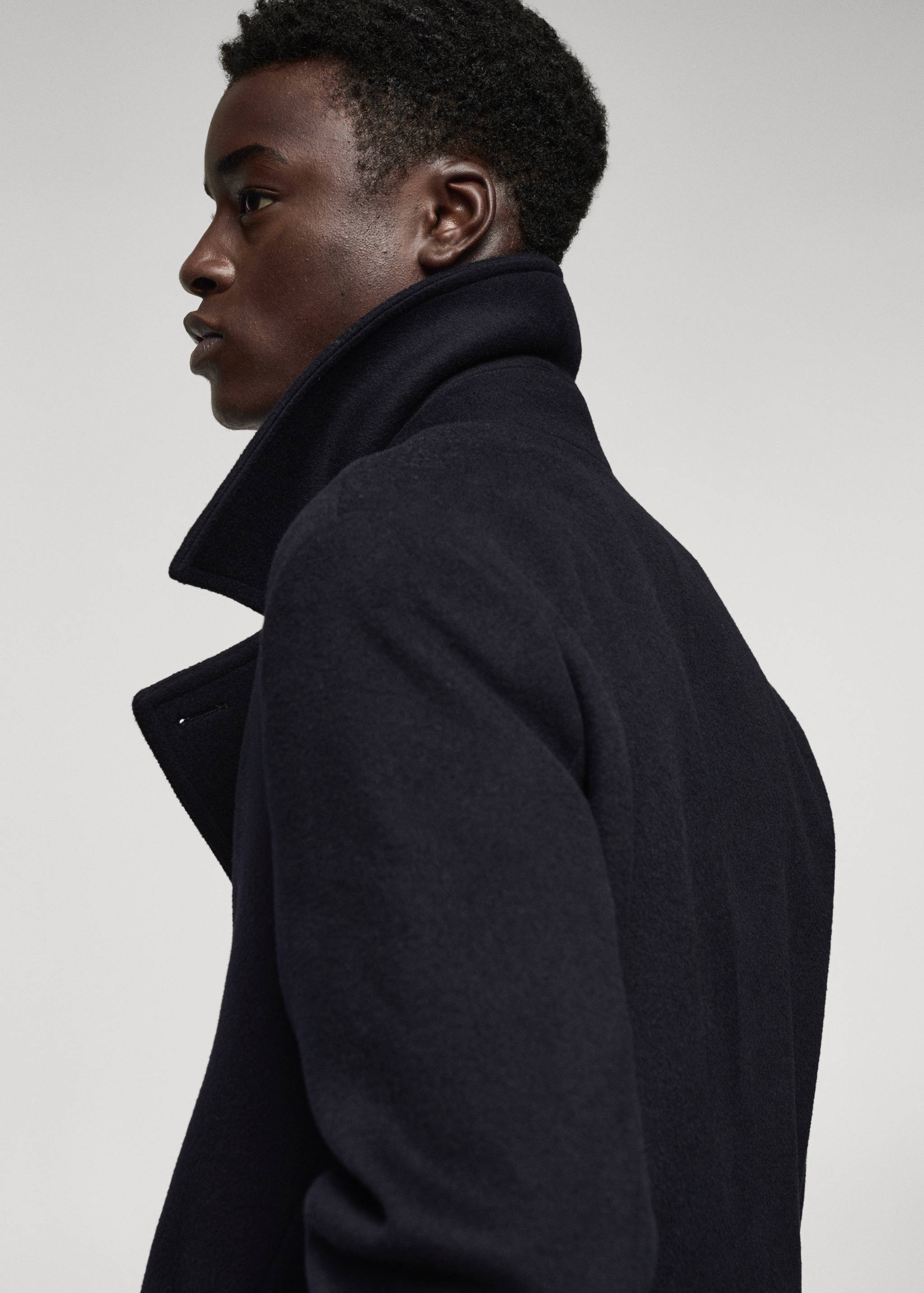 Manteau croisé laine recyclée - Détail de l'article 4