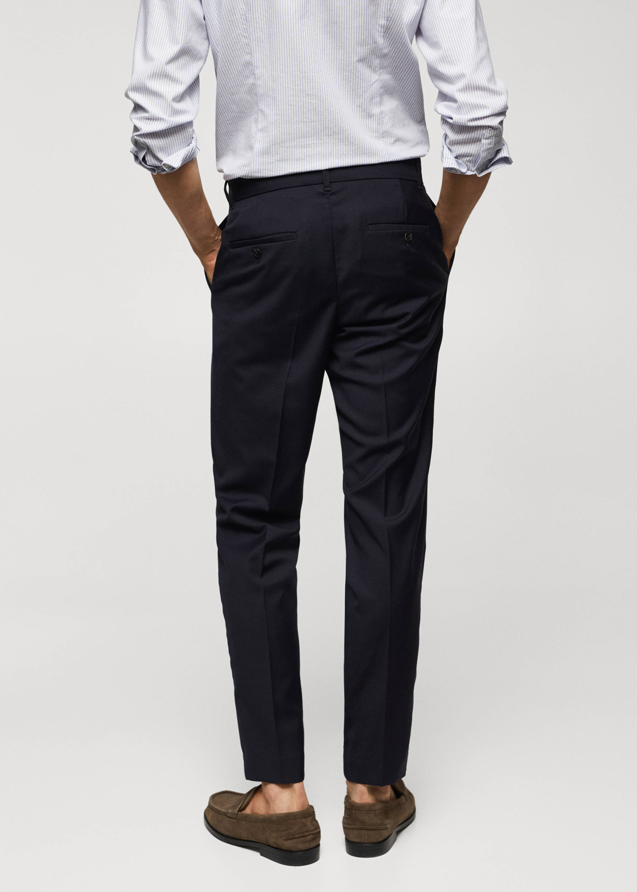 Pantalon pinces laine vierge - Verso de l’article