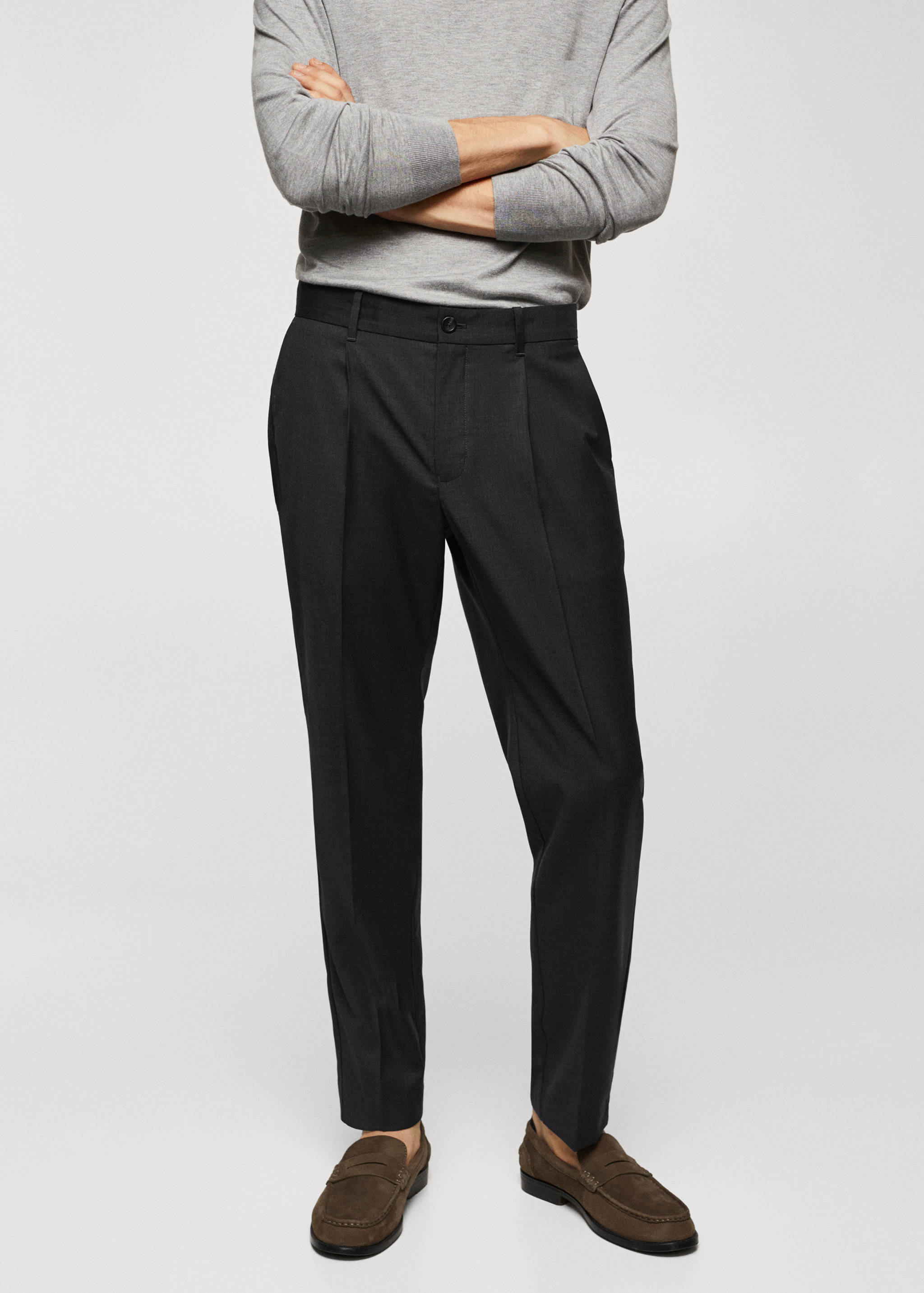 Pantalons pinces llana verge - Pla mig