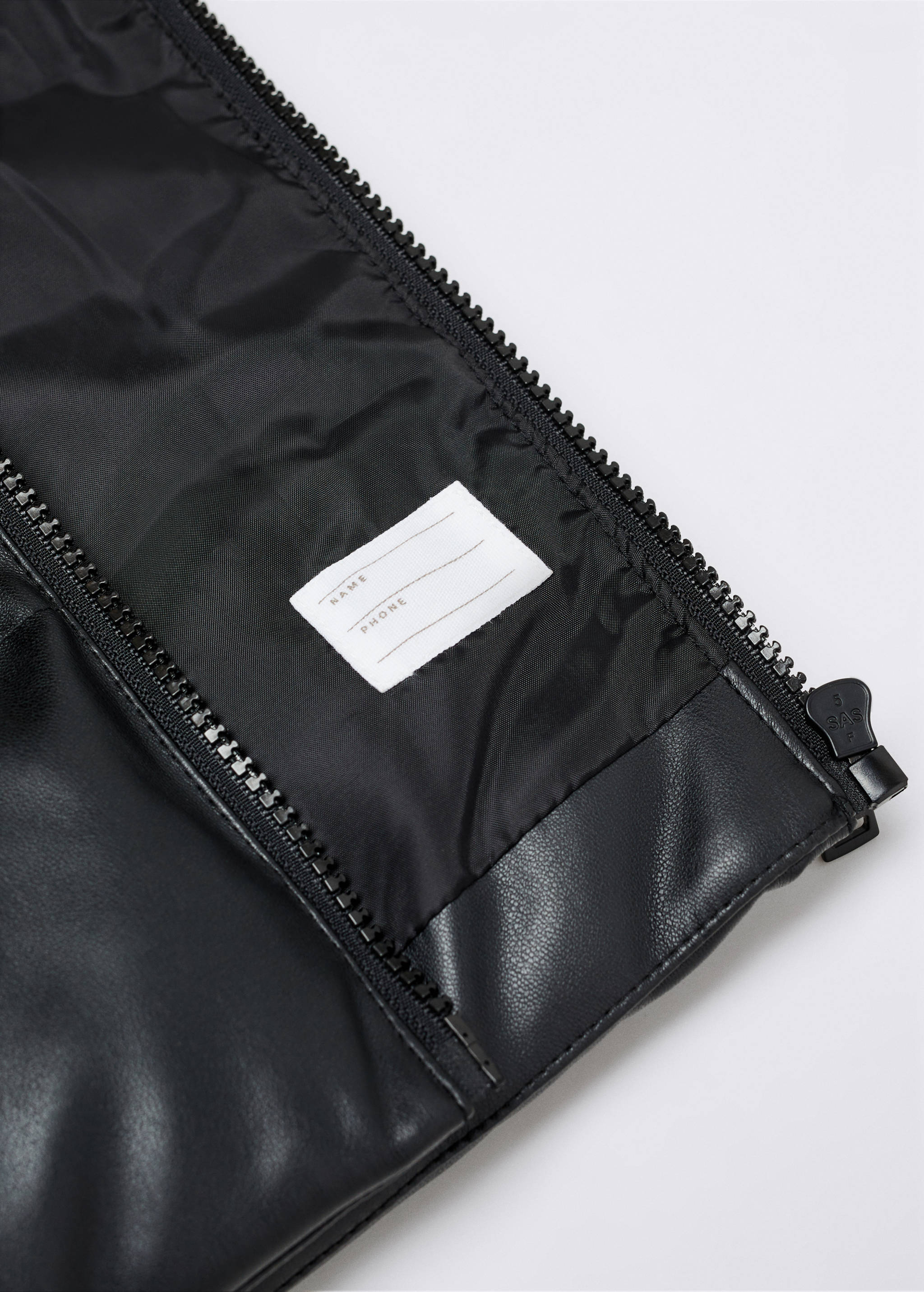 Quilted faux-leather style jacket - Details of the article 8