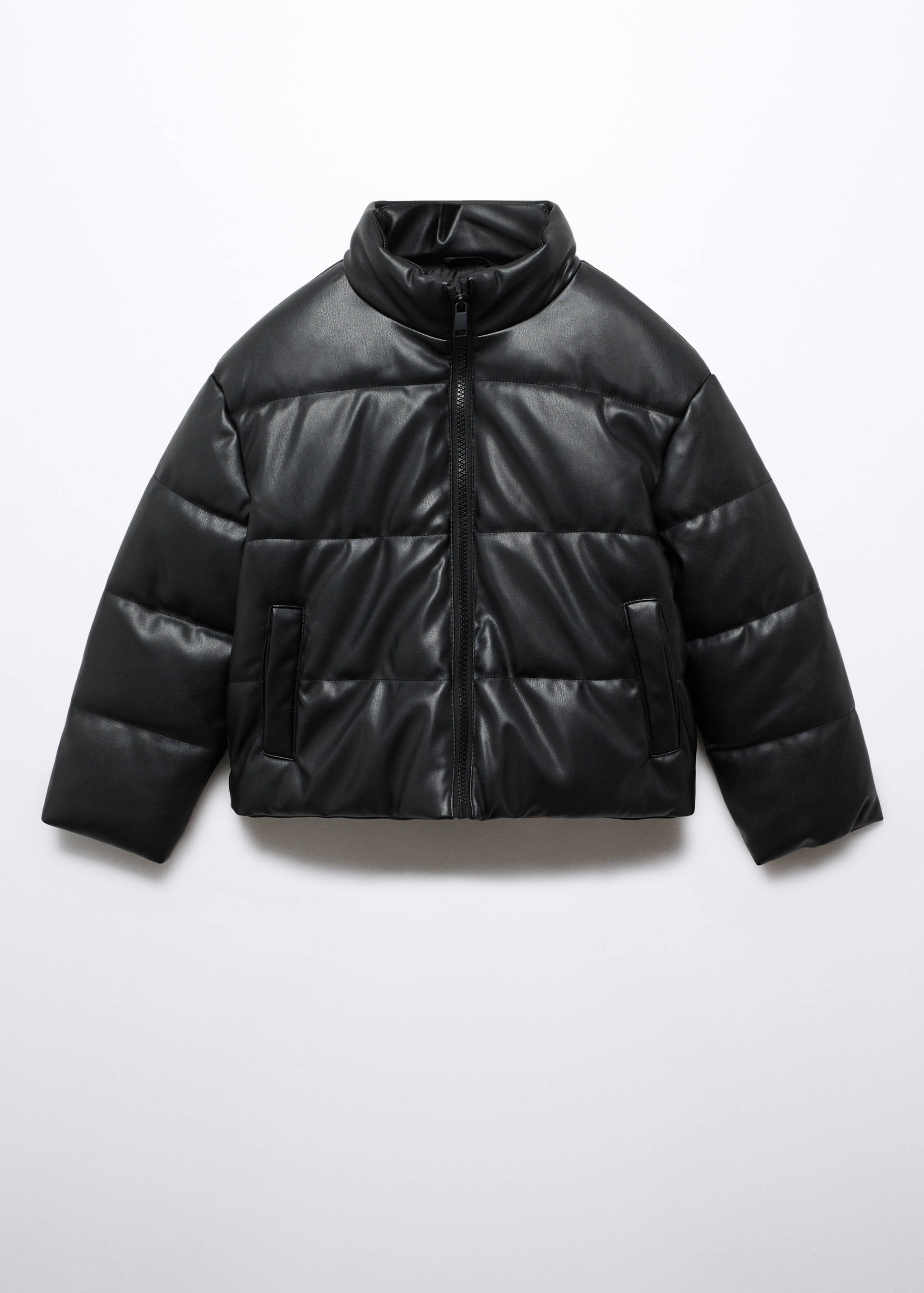 Quilted faux-leather style jacket - Article without model