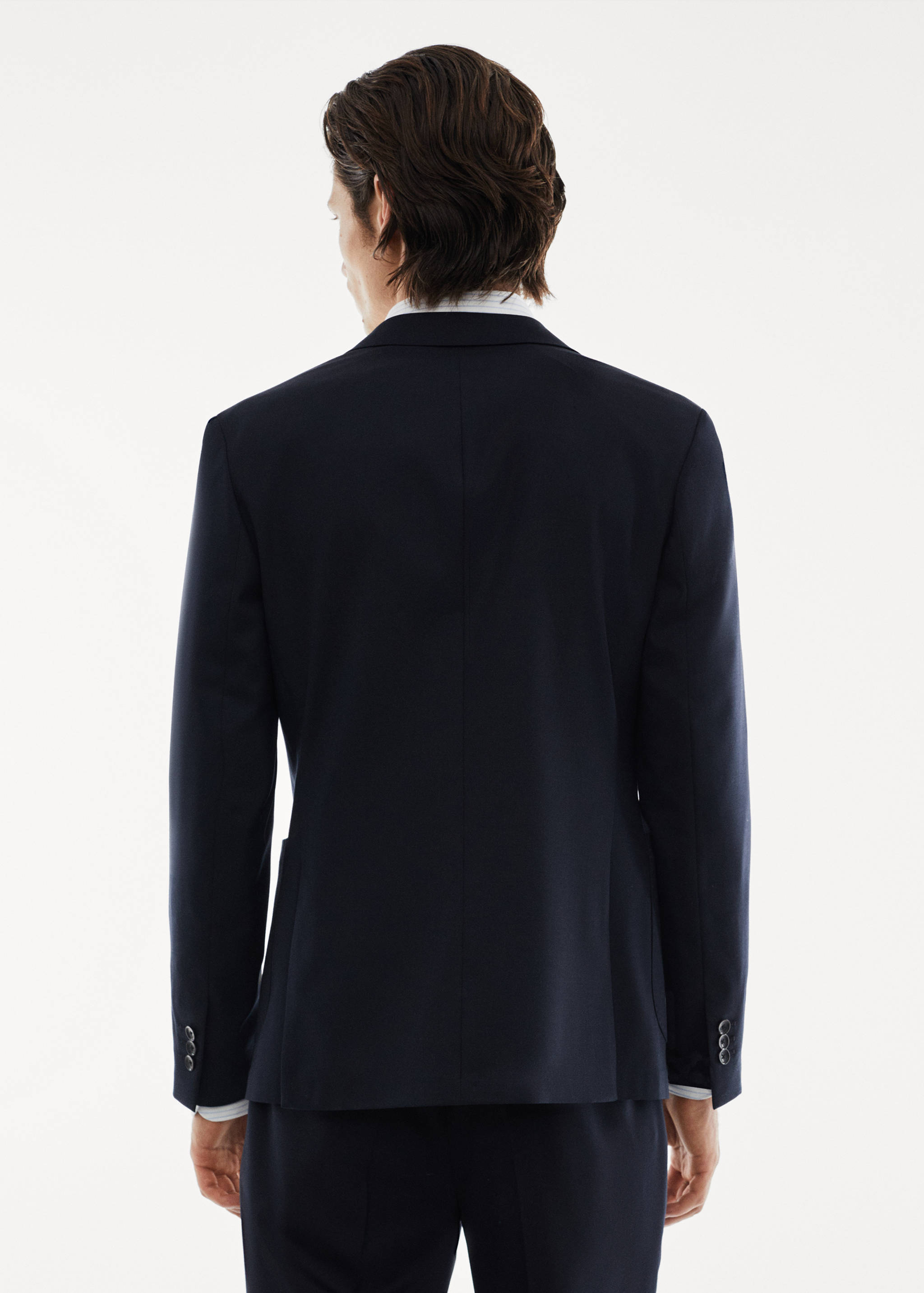 Stretch virgin wool suit jacket - Reverse of the article
