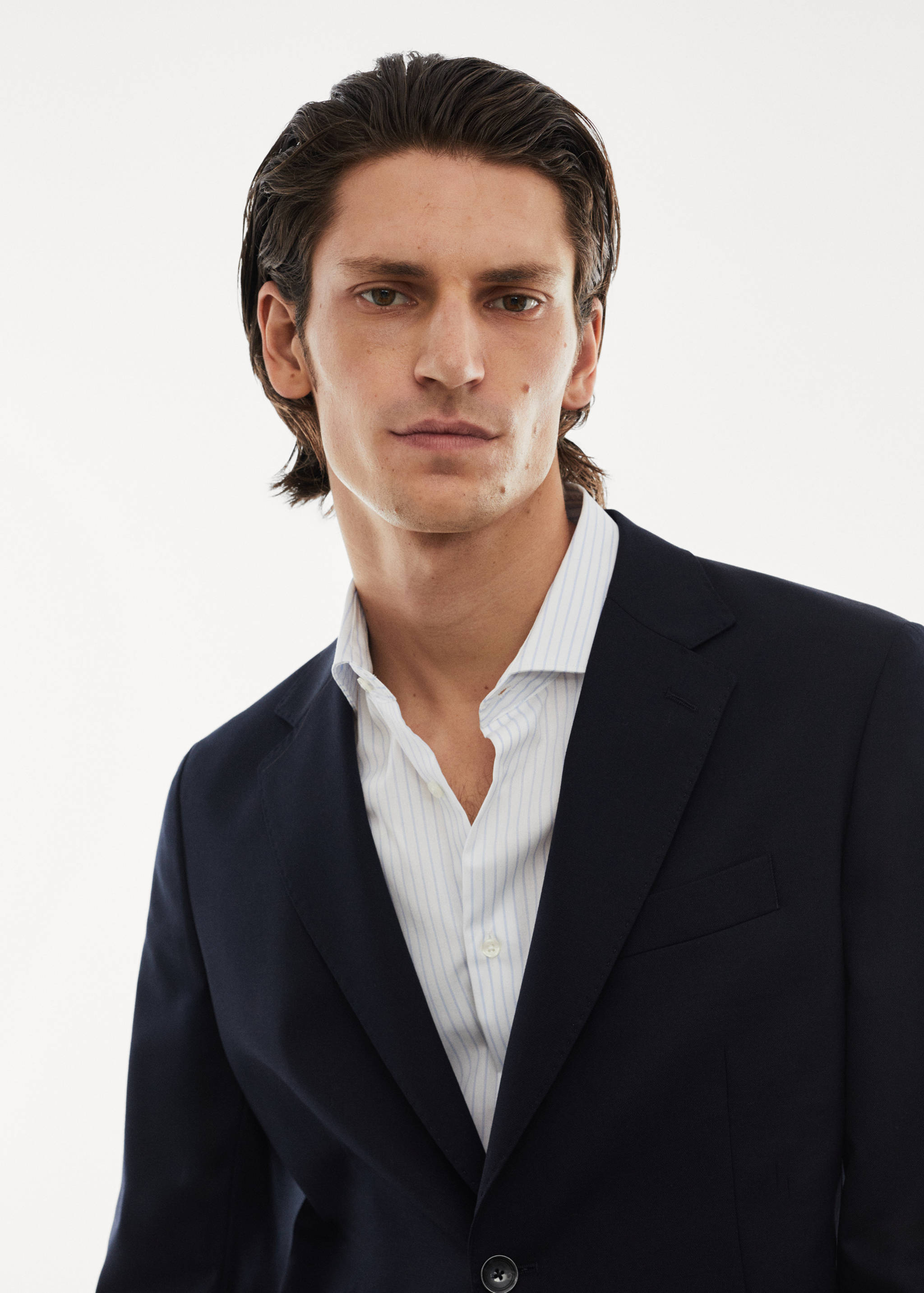 Stretch virgin wool suit jacket - Details of the article 1