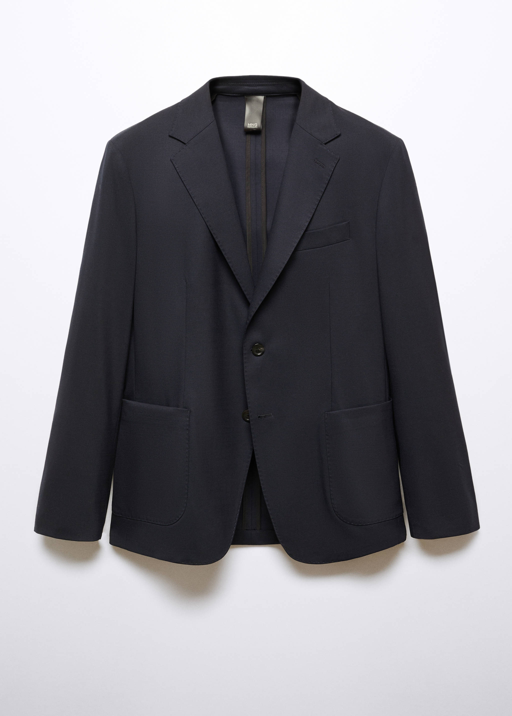 Stretch virgin wool suit jacket - Article without model