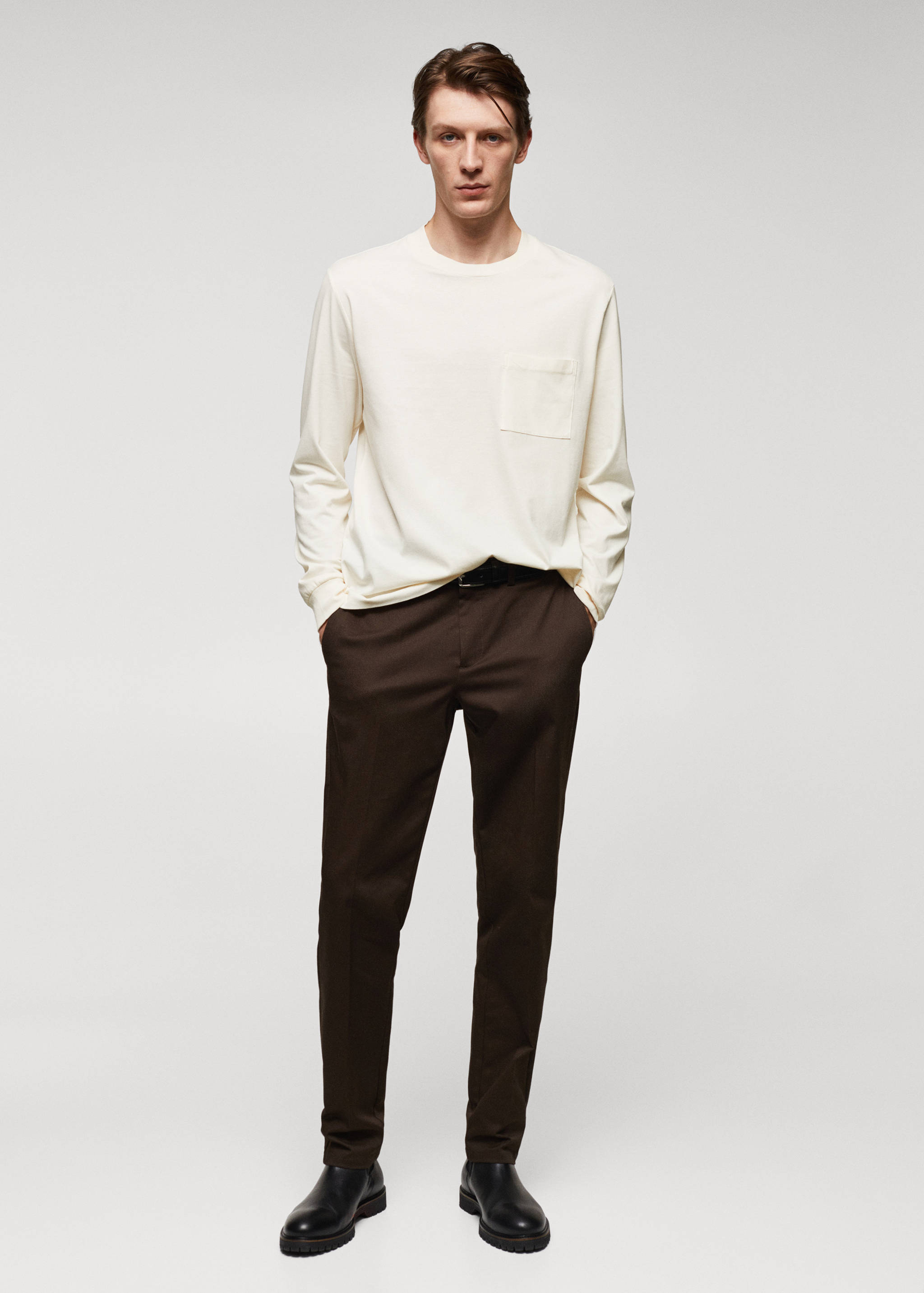 Long-sleeved t-shirt with pockets - General plane