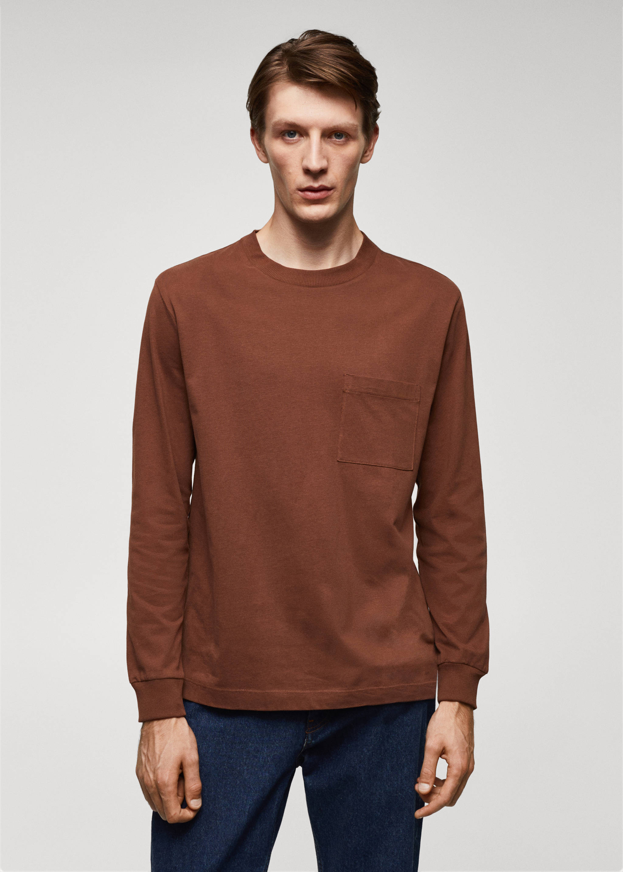 Long-sleeved t-shirt with pockets - Medium plane