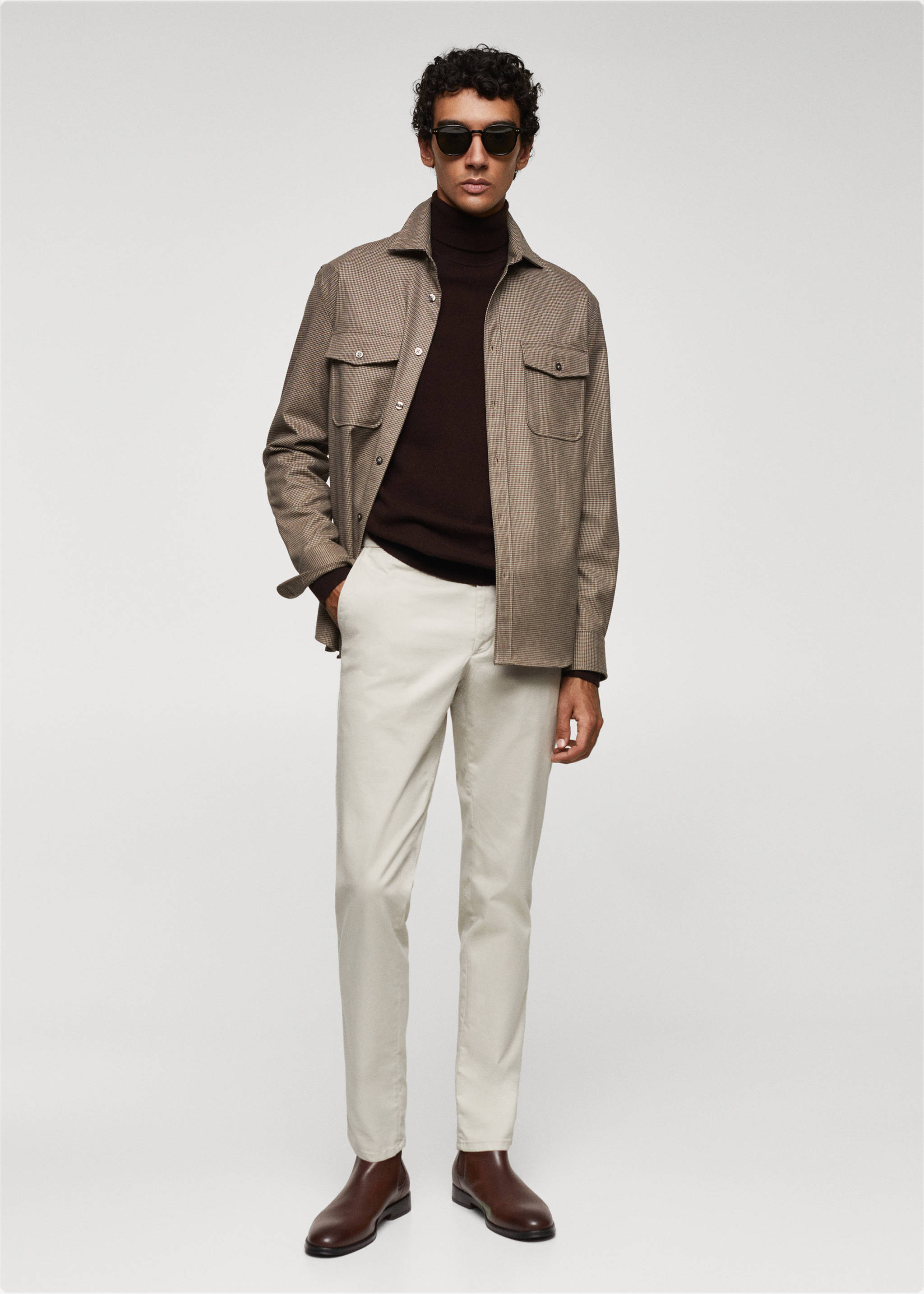 Botín chelsea piel antic - Plano general, Marrón. Ref: 57095963-00.