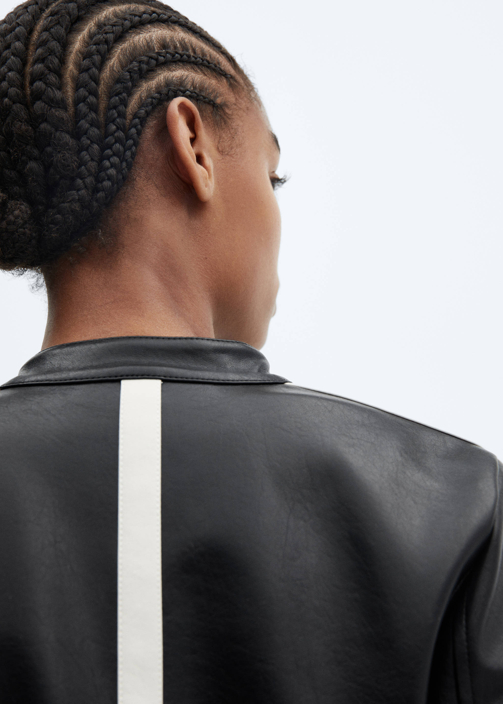 Faux-leather biker jacket - Details of the article 6