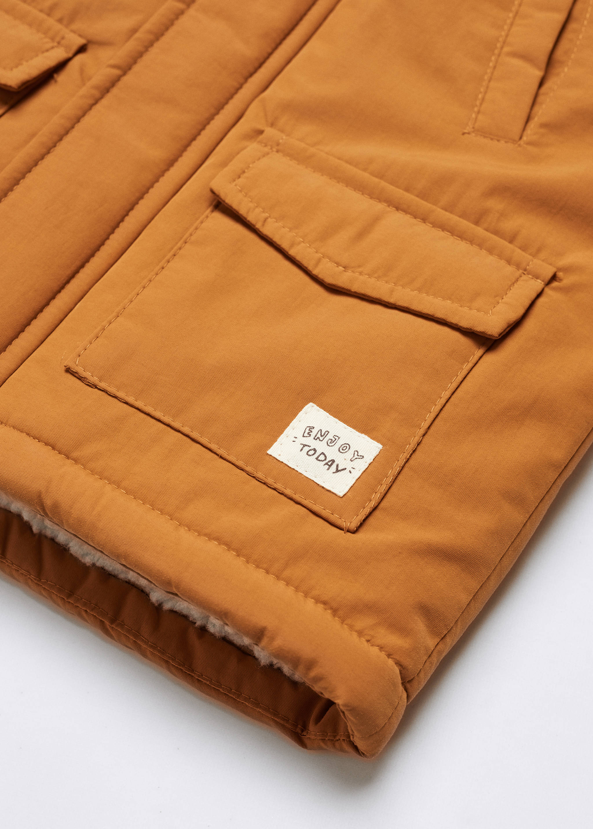 Anorak matelassé capuche imitation fourrure - Détail de l'article 0