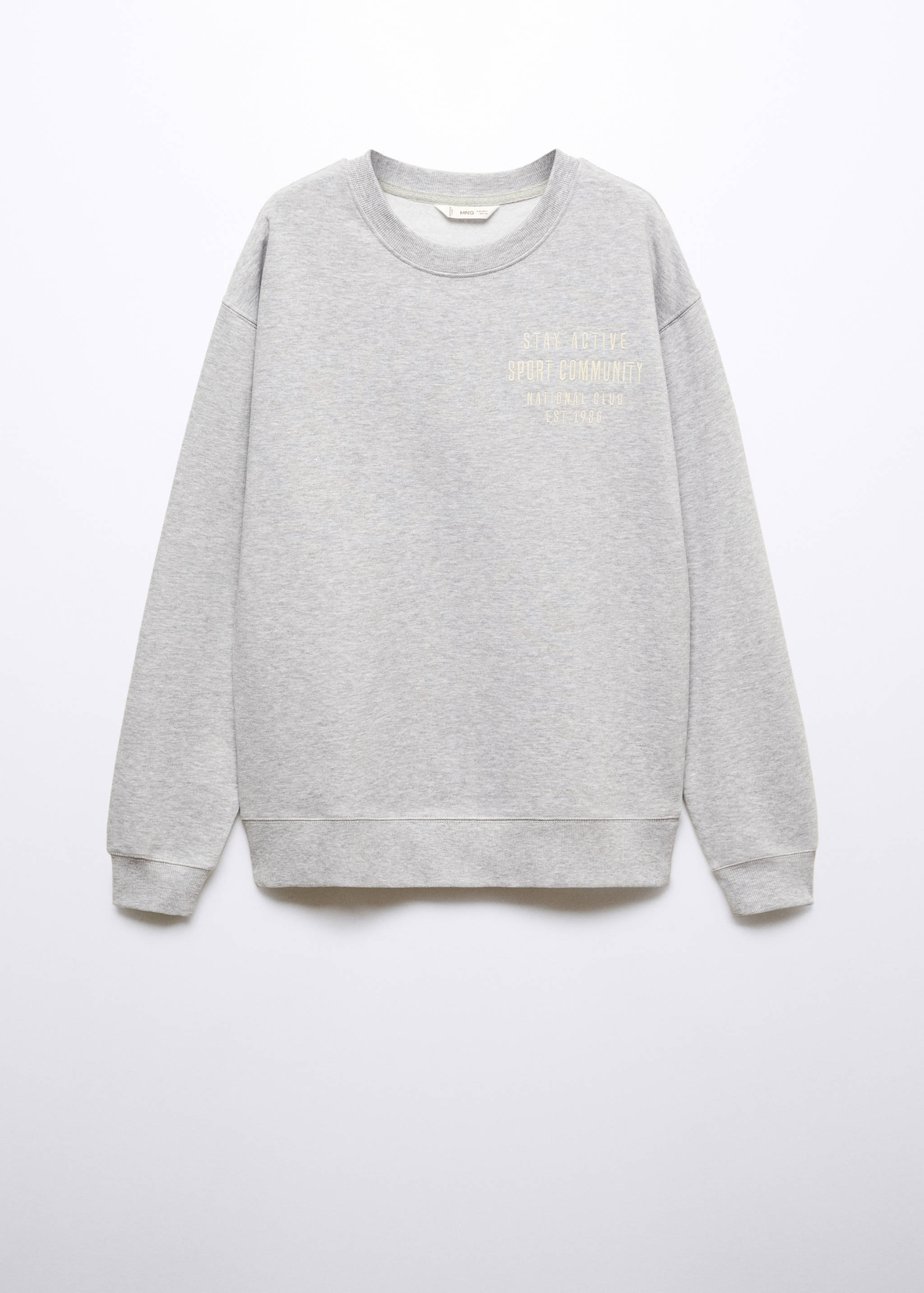 Printed message sweatshirt - Article without model