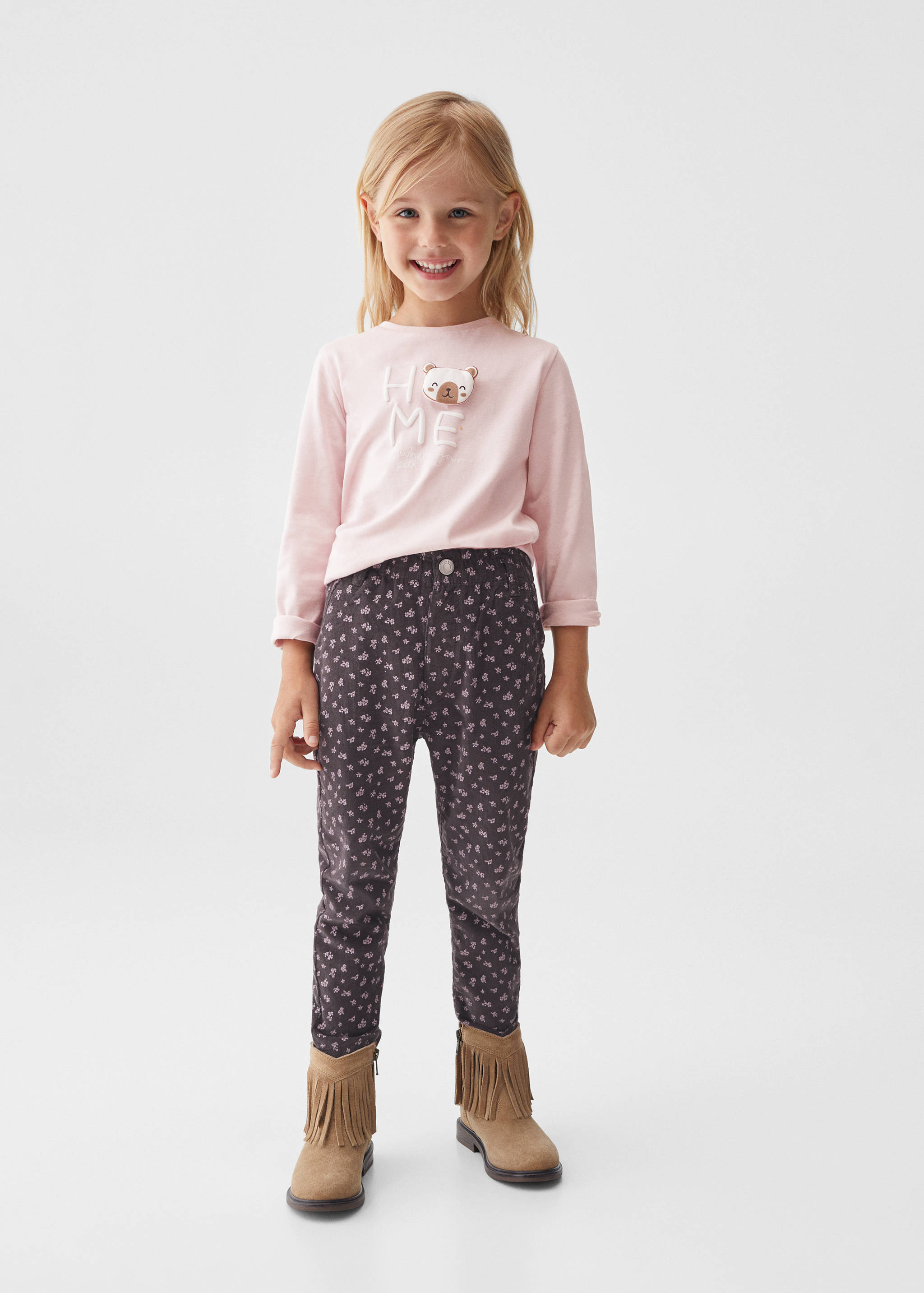 Corduroy jogger trousers - General plane