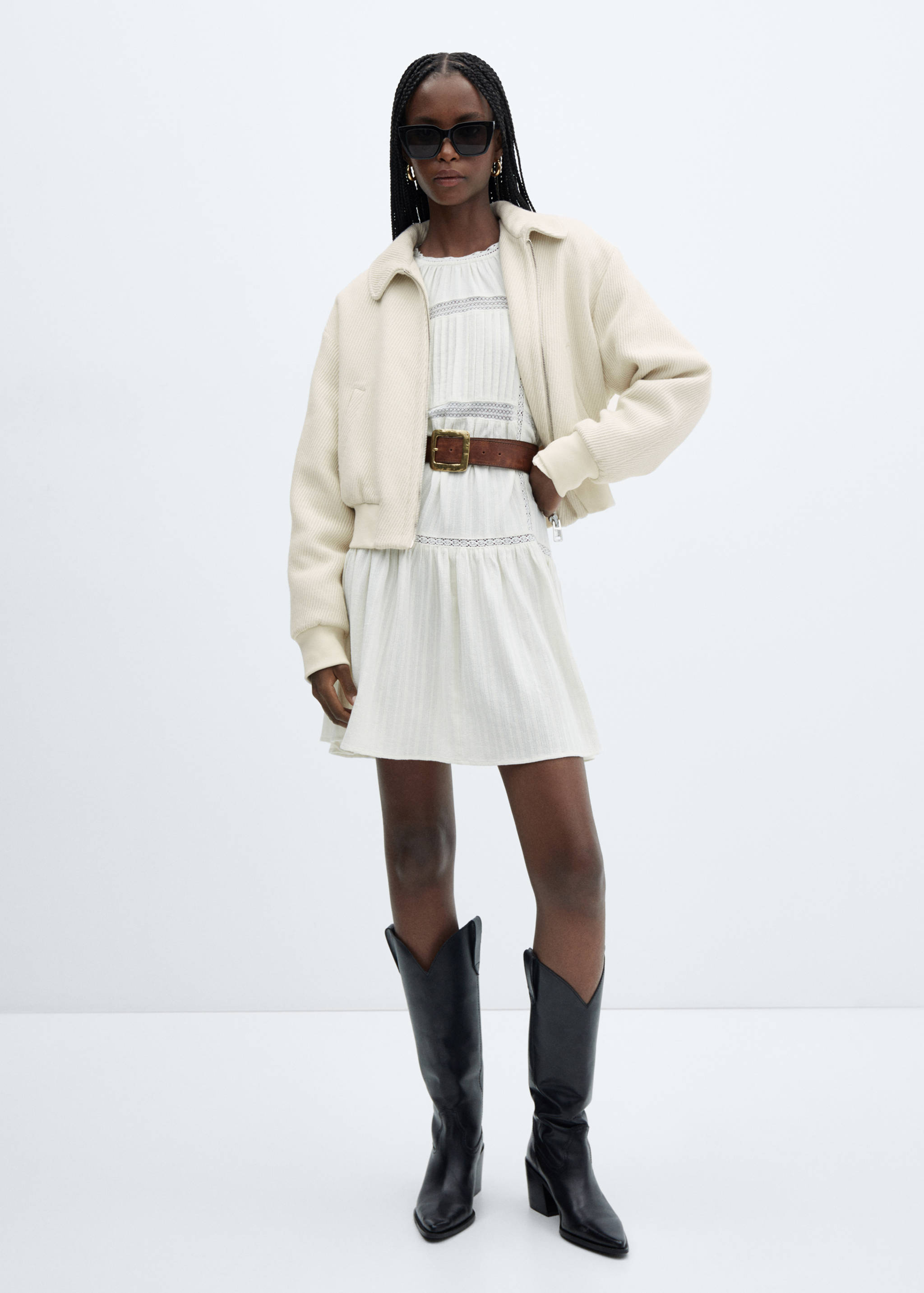 Cazadora bomber textura - Plano general