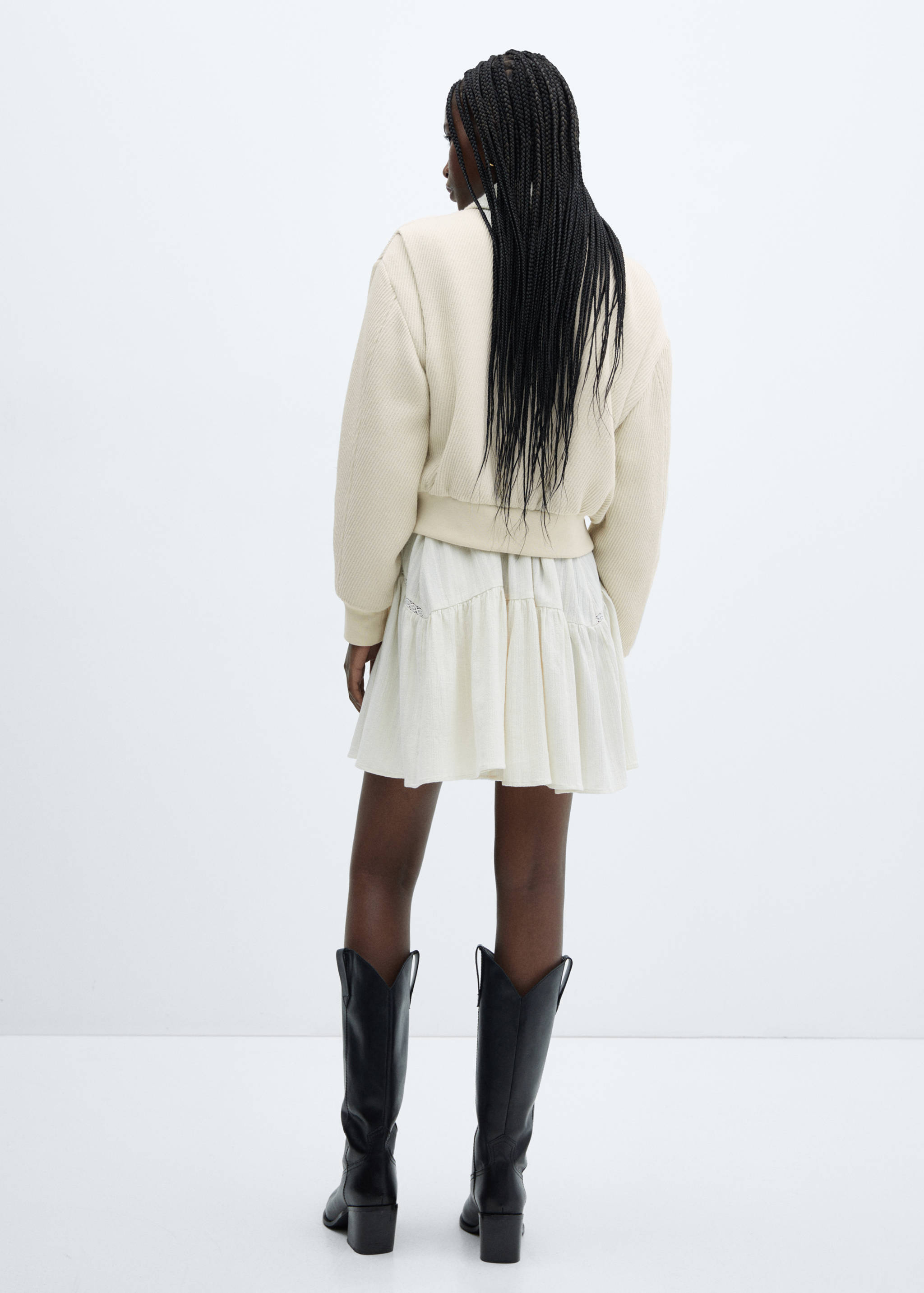 Cazadora bomber textura - Reverso del artículo