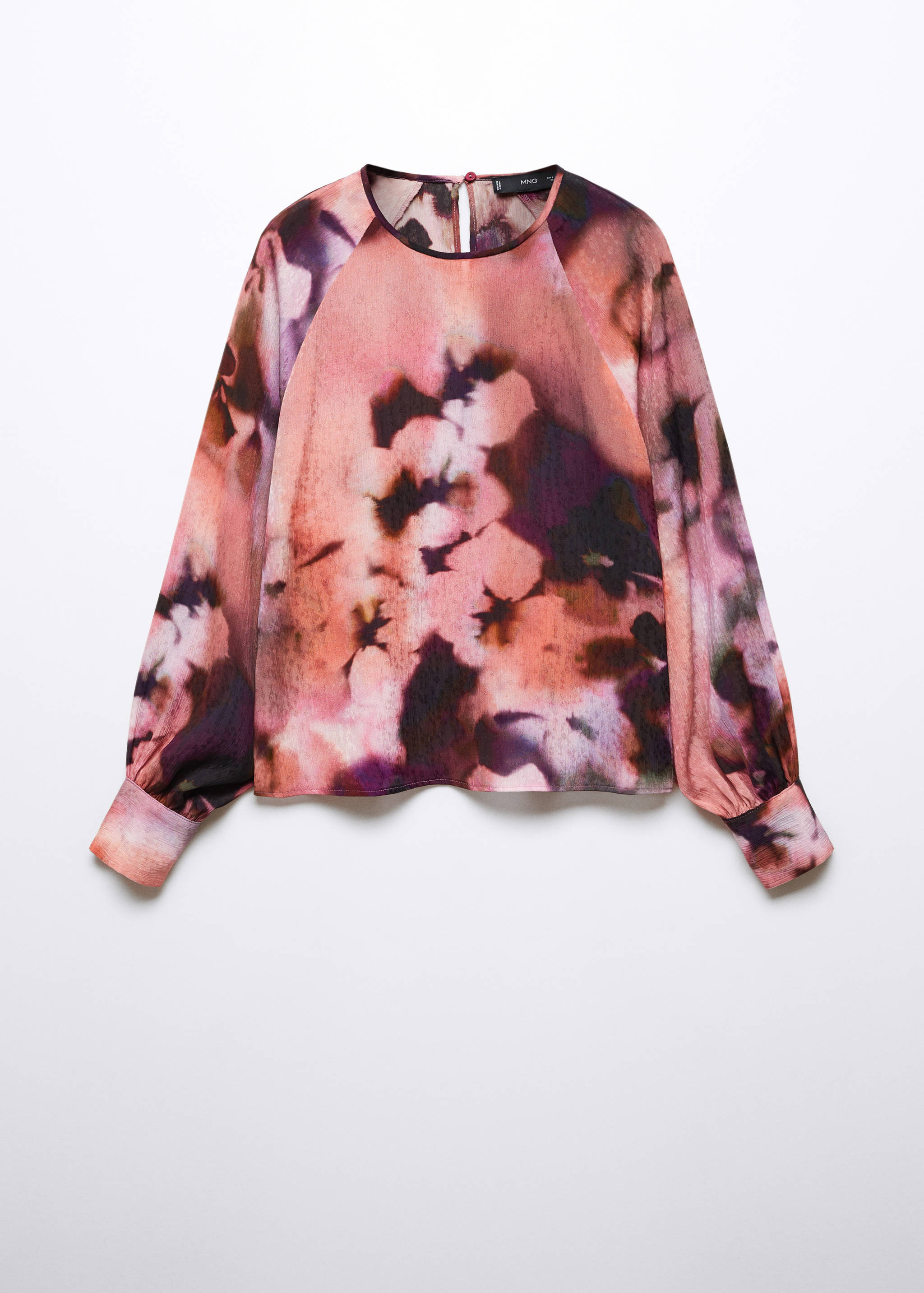 Blusa floral manga abullonada - Artículo sin modelo