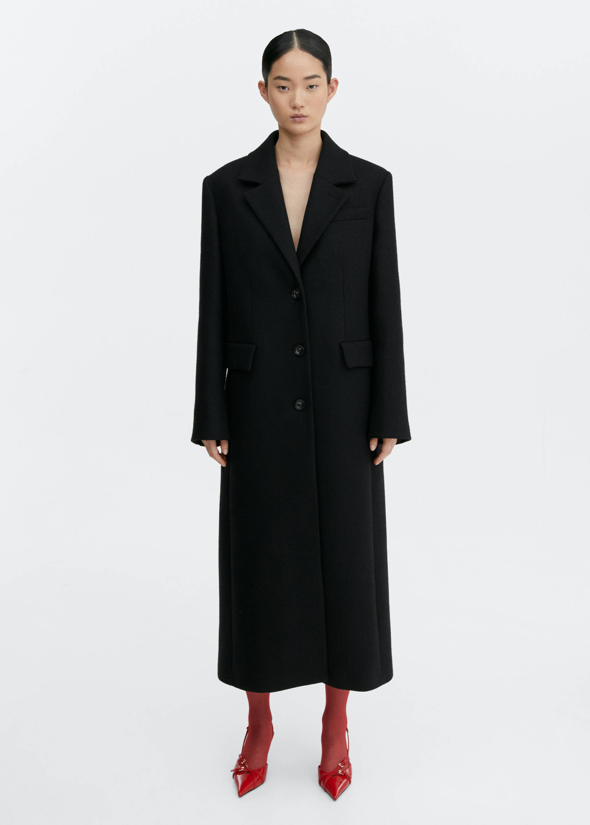 Structured wool coat - General plane
