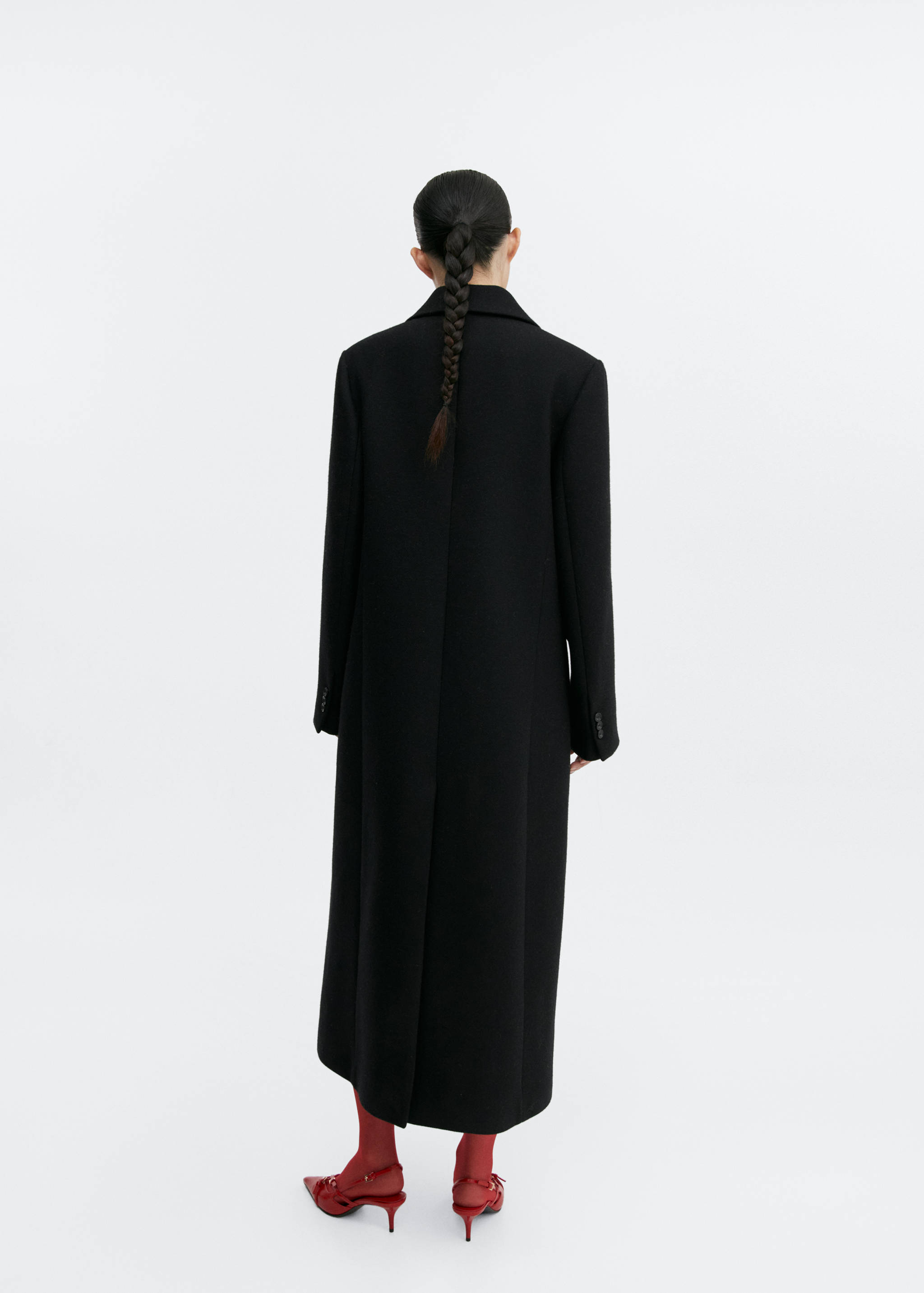 Structured wool coat - Reverse of the article