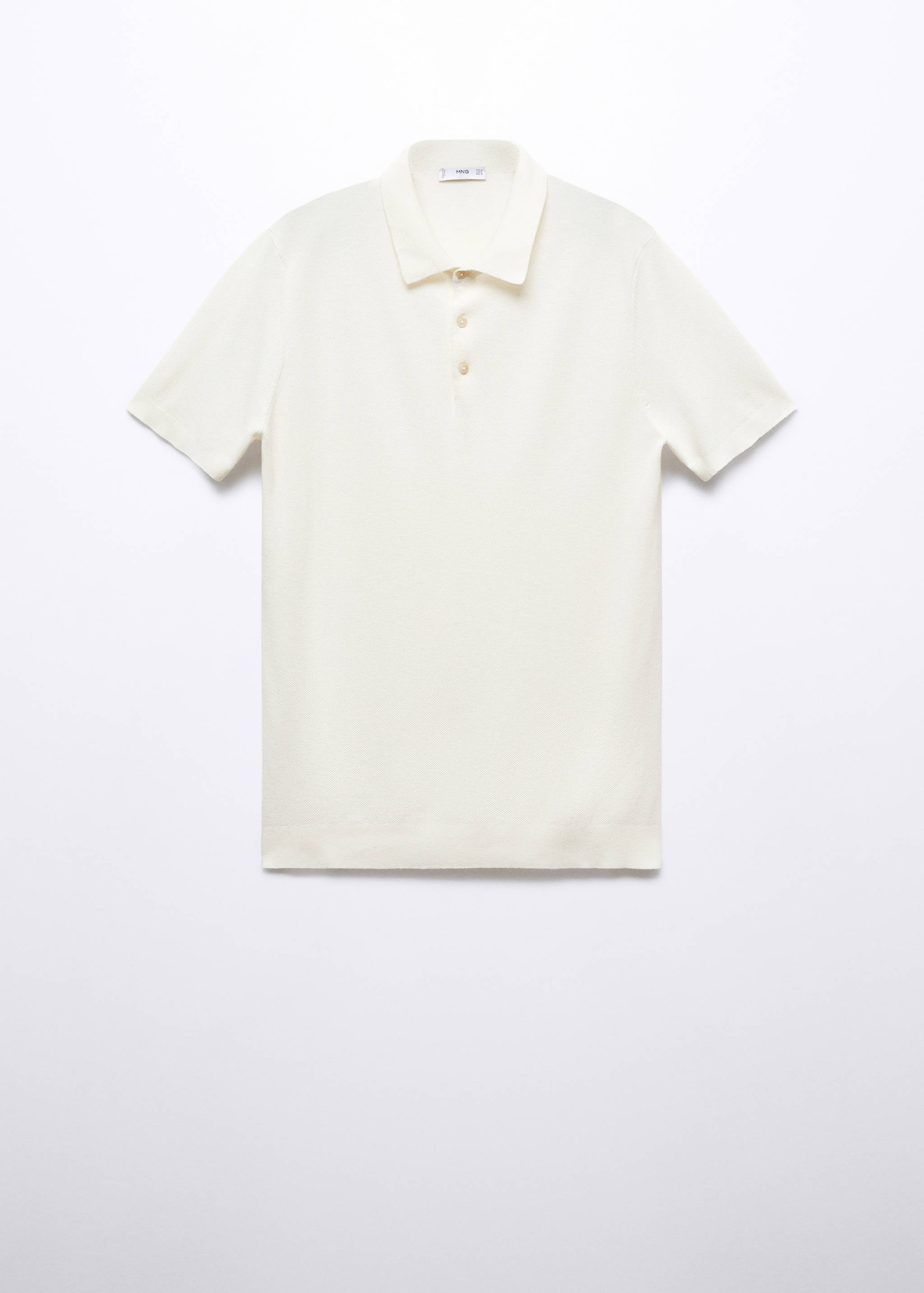 Structured knit cotton polo - Article without model