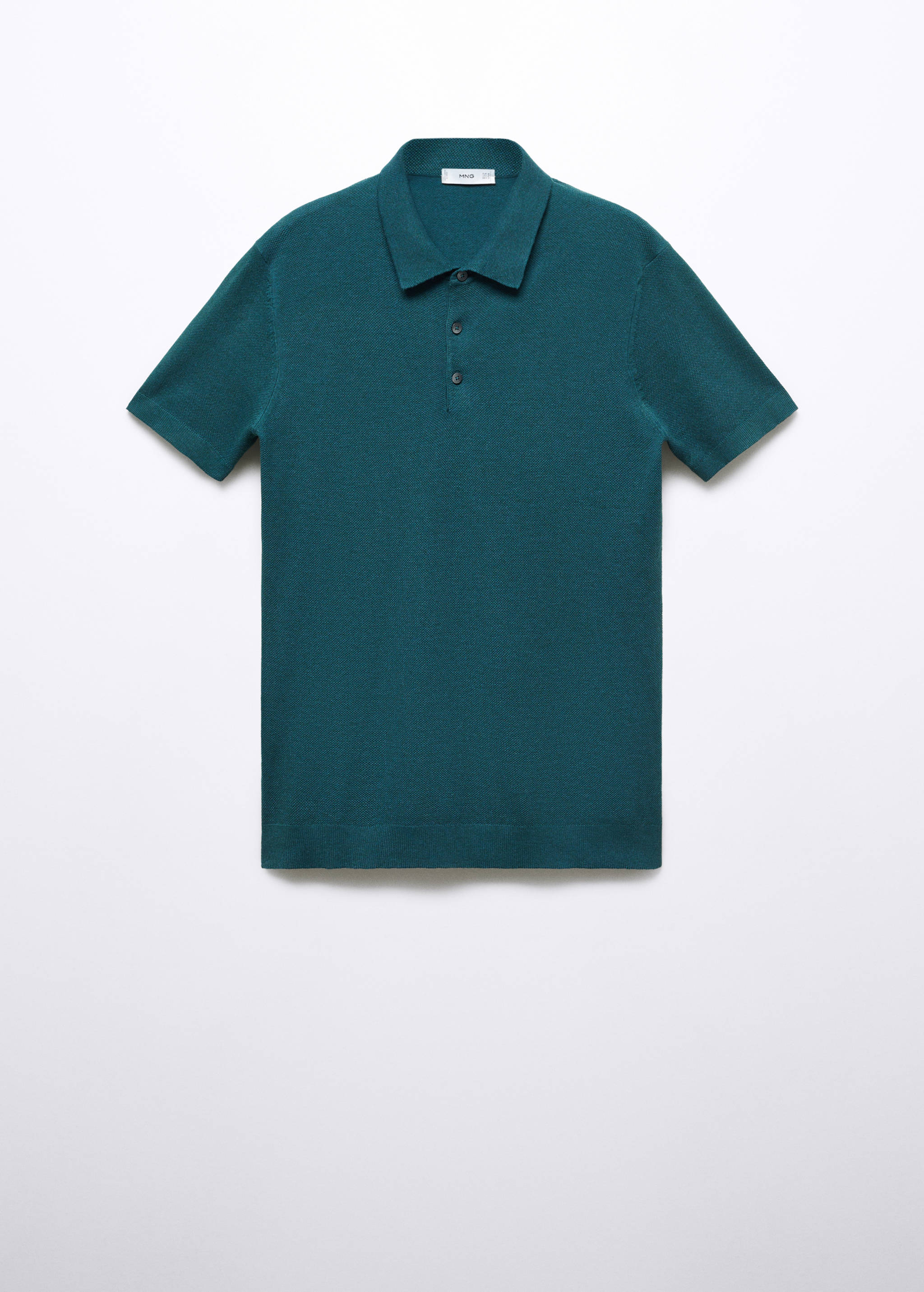Structured knit cotton polo - Article without model