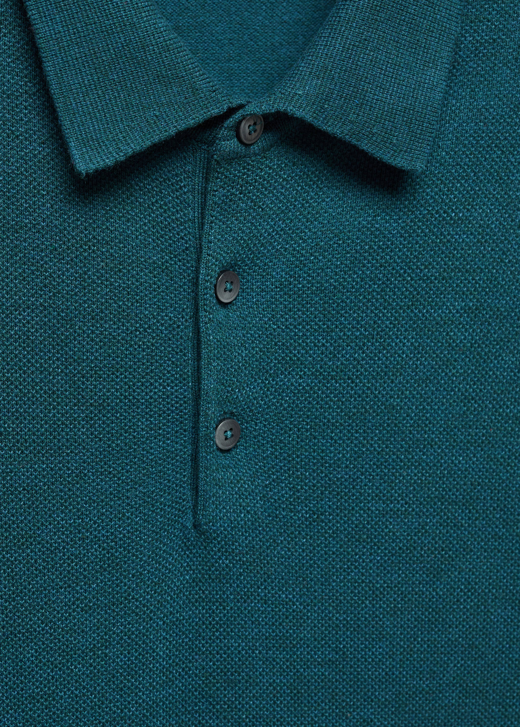 Structured knit cotton polo - Details of the article 8