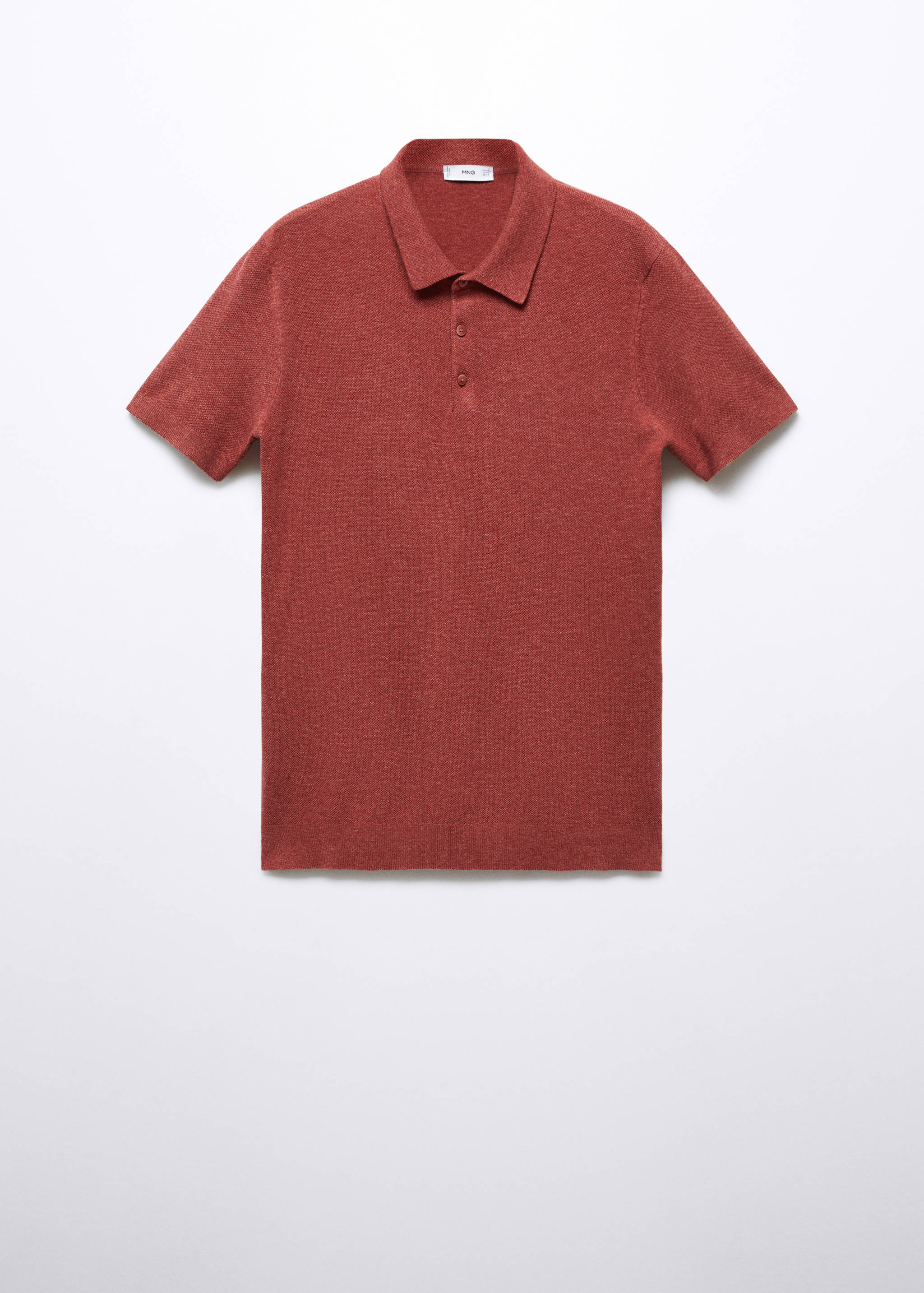 Structured knit cotton polo - Article without model