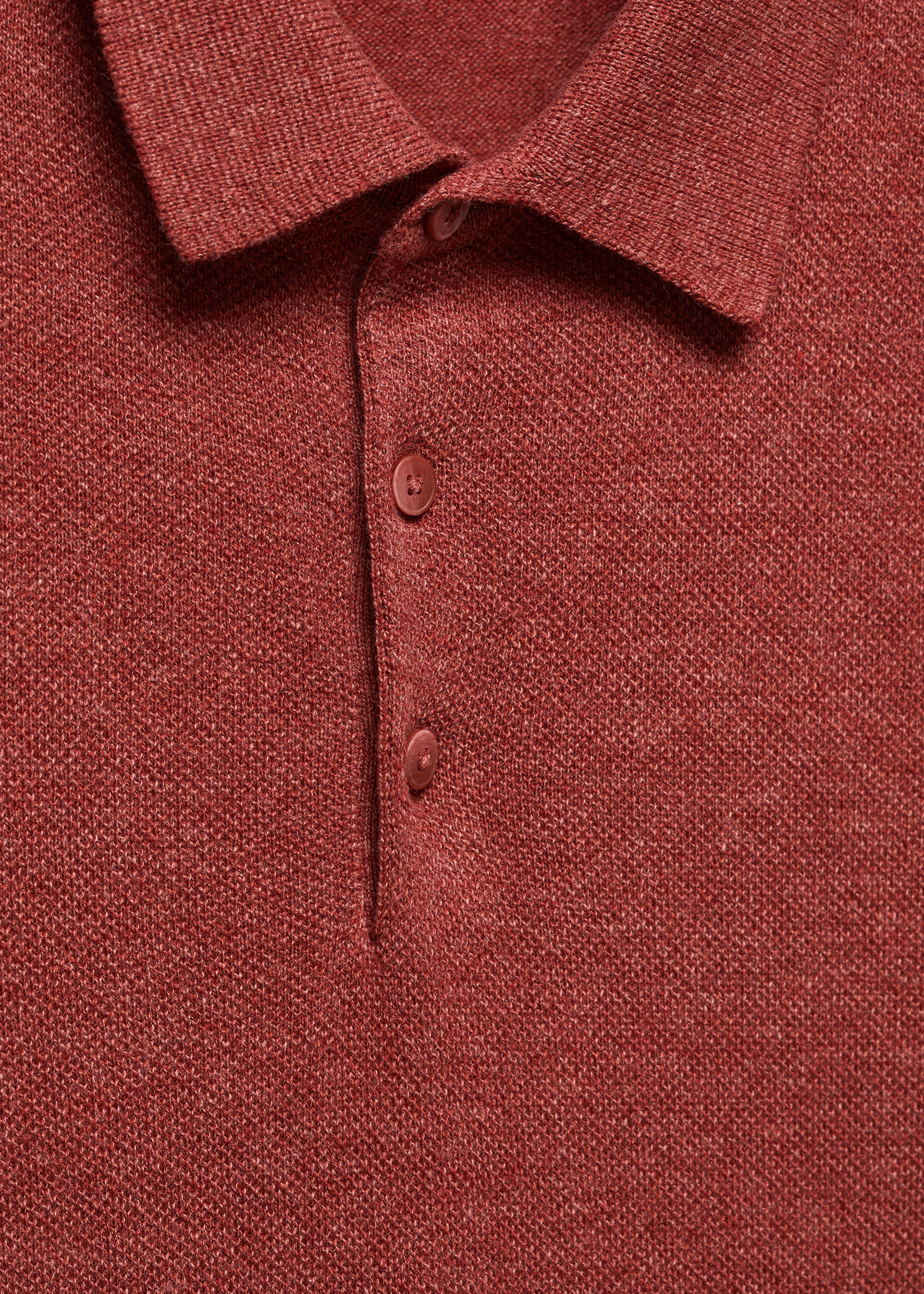 Structured knit cotton polo - Details of the article 8