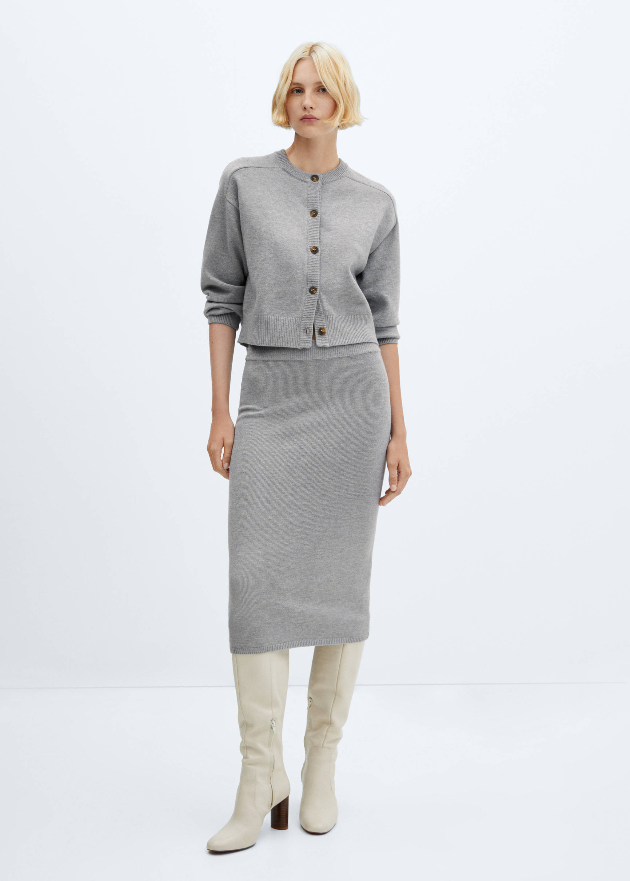 Decorative seams cardigan - General plane