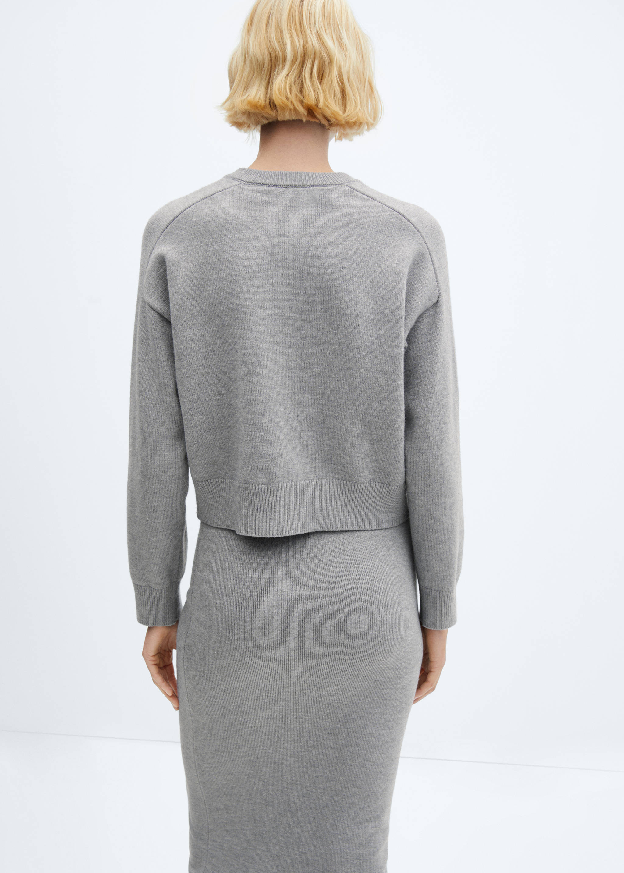 Decorative seams cardigan - Reverse of the article