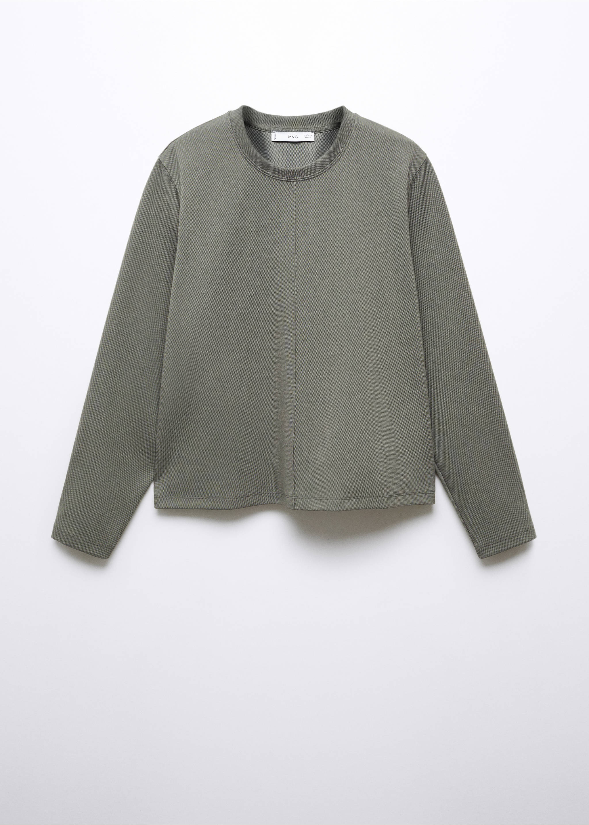 Sweatshirt met sierstiksels - Artikel zonder model, Grijs. Ref: 57096711-00.