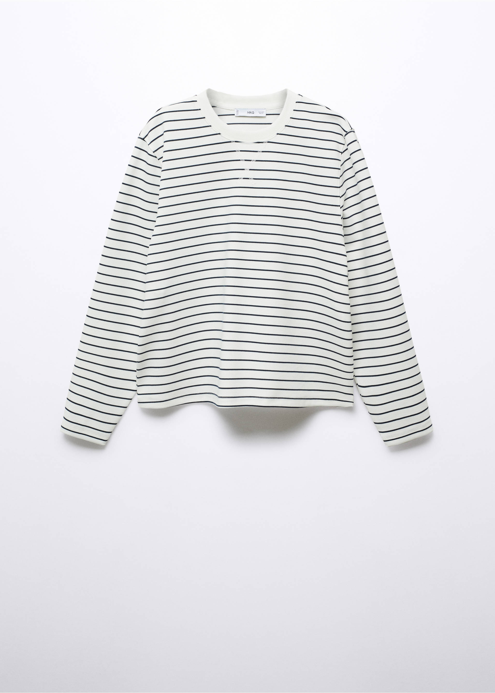 Striped sweatshirt - Article without model, Blue. Ref: 57096712-00.