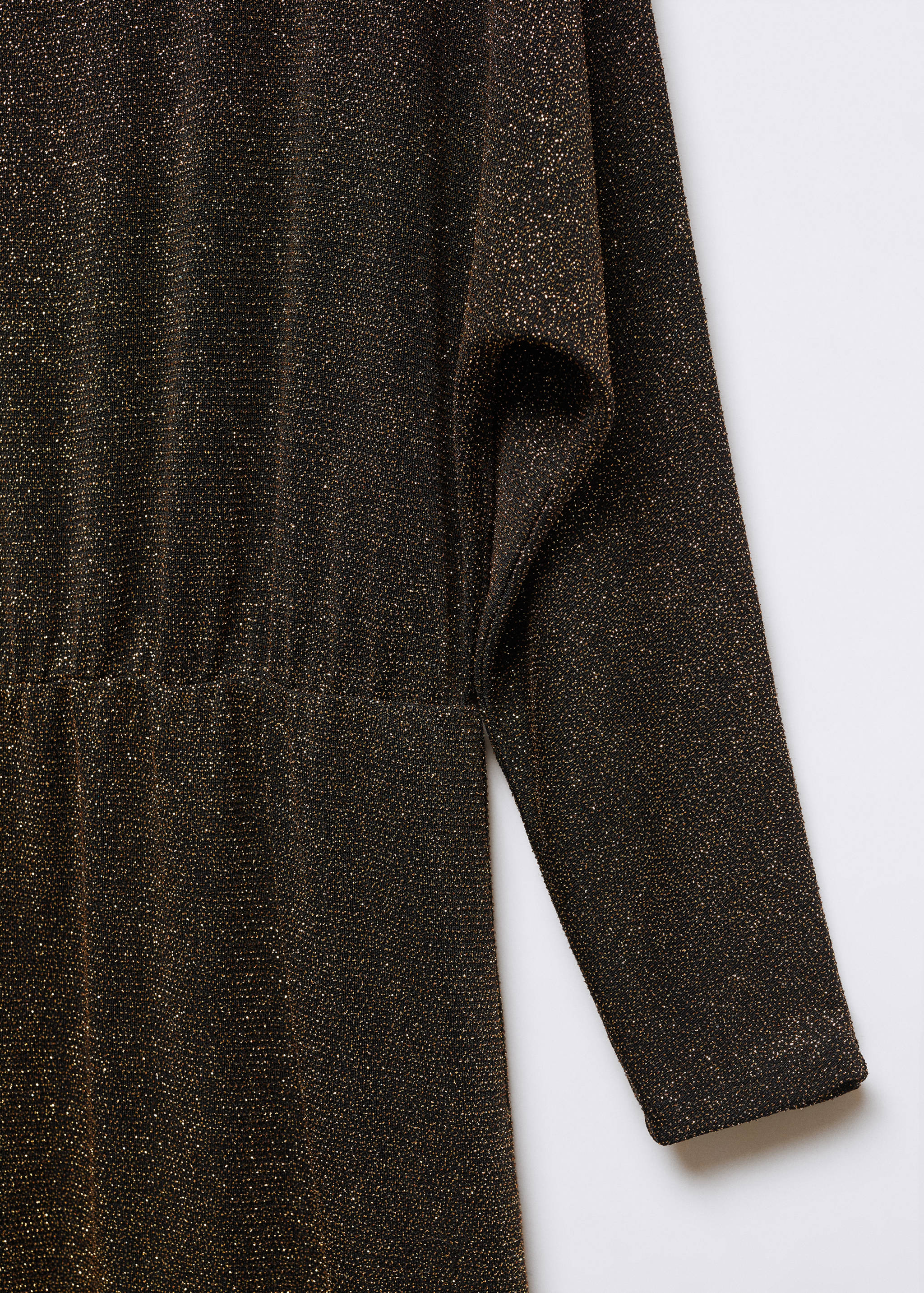 Φόρεμα κοντό γυαλιστερό ελαστική μέση - Λεπτομέρεια του προϊόντος 8