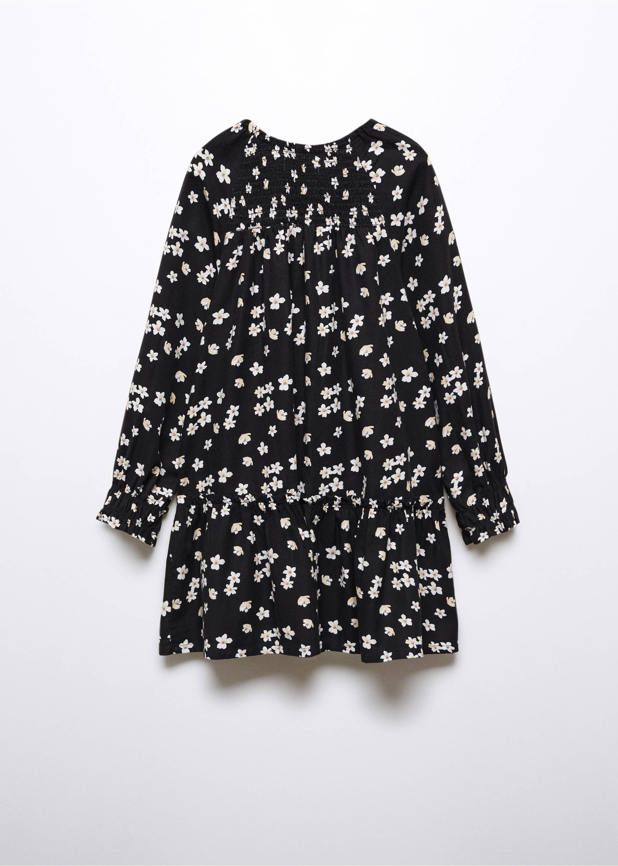 Floral print dress - Reverse of the article, Black. Ref: 57096716-00.