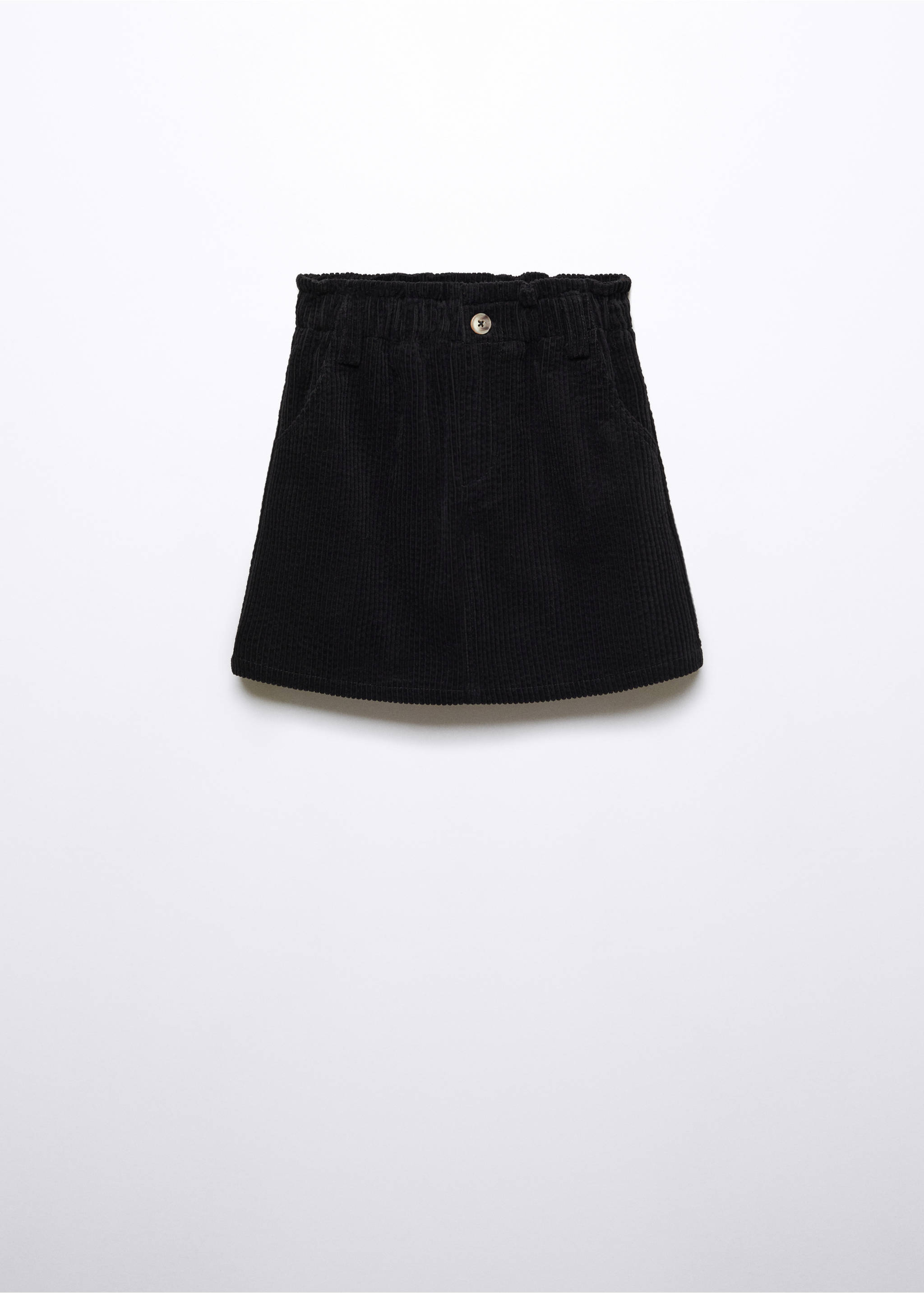 Corduroy cotton skirt - Article without model, Black. Ref: 57096717-00.