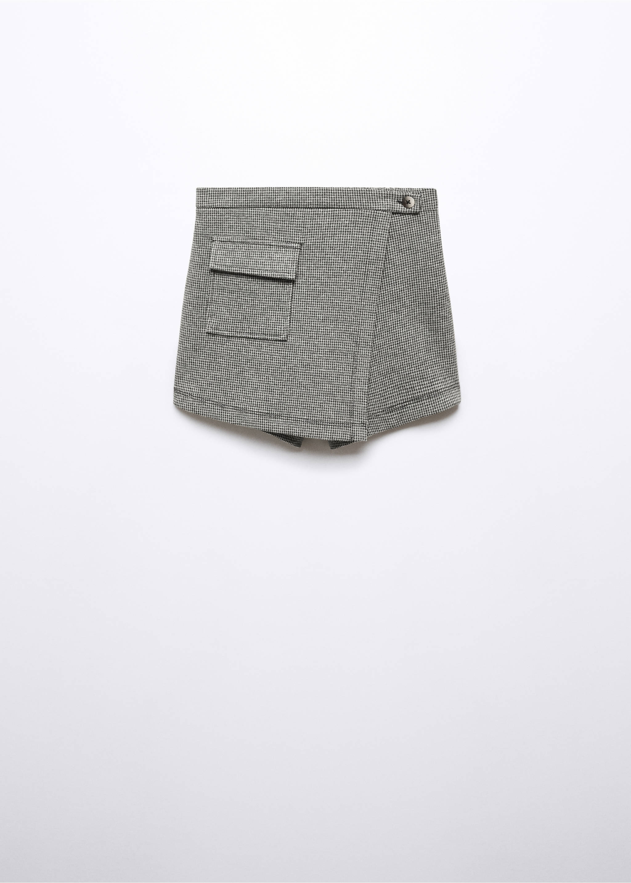 Houndstooth skirt trousers - Article without model, Black. Ref: 57096718-00.