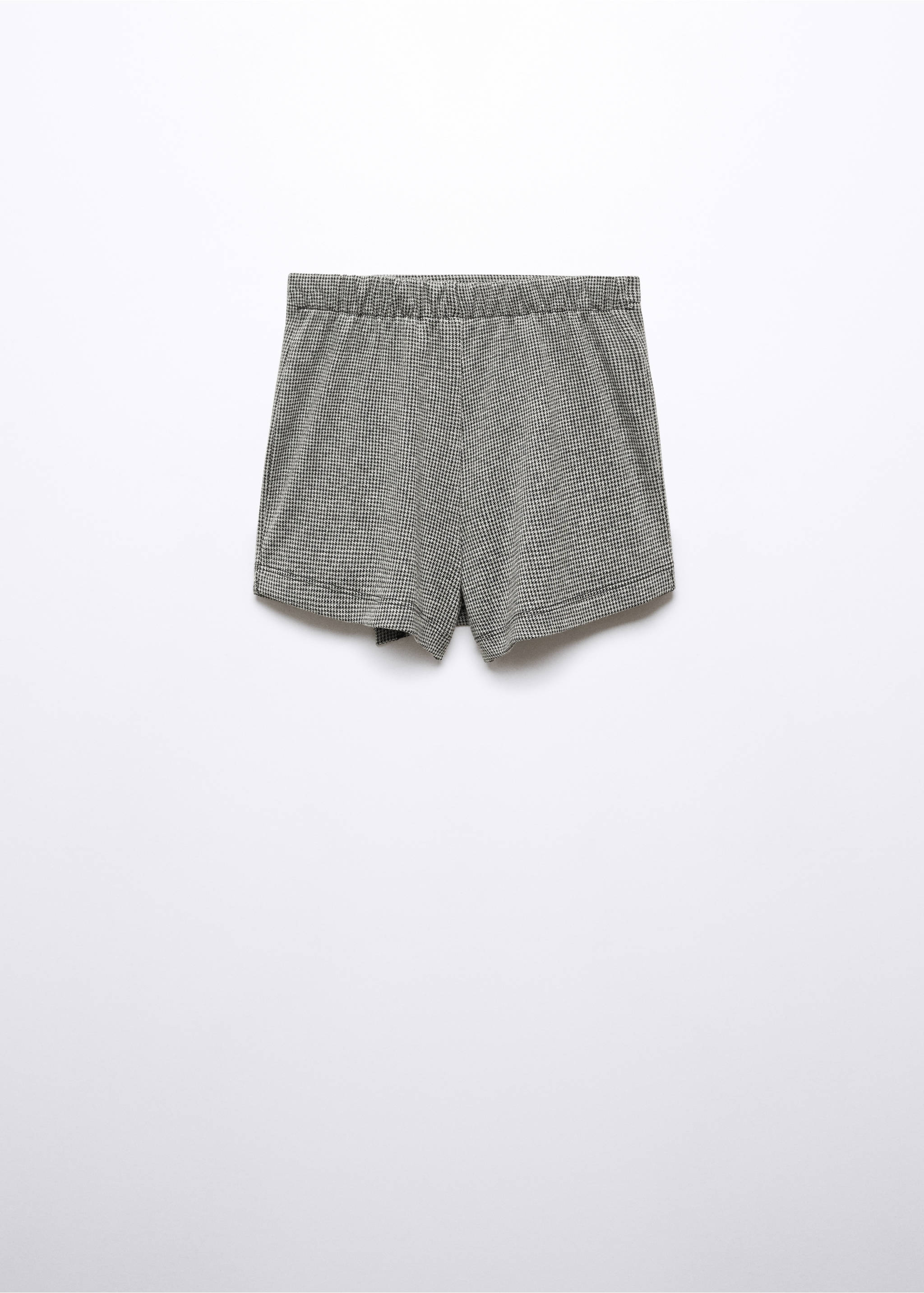 Houndstooth skirt trousers - Reverse of the article, Black. Ref: 57096718-00.