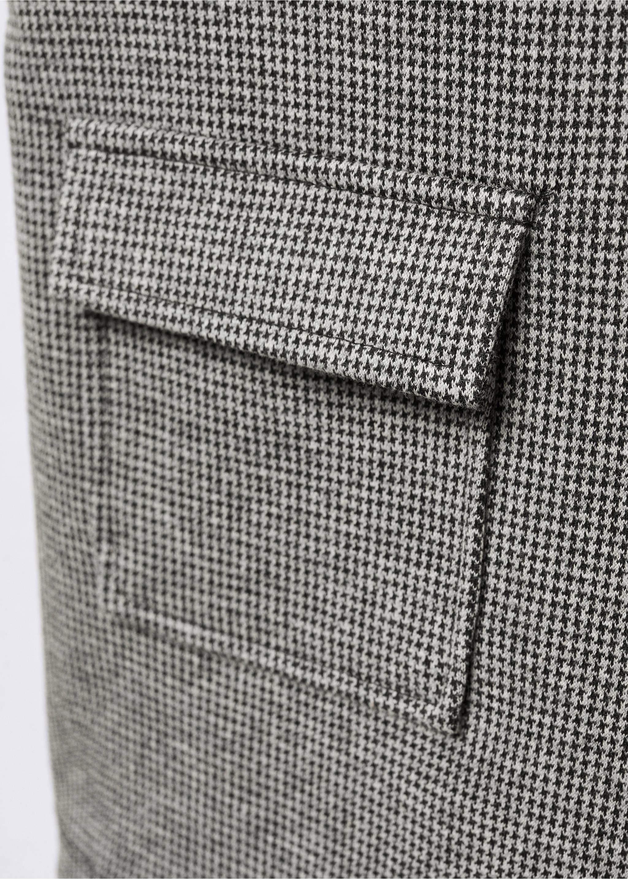 Houndstooth skirt trousers - Details of the article 8, Black. Ref: 57096718-00.