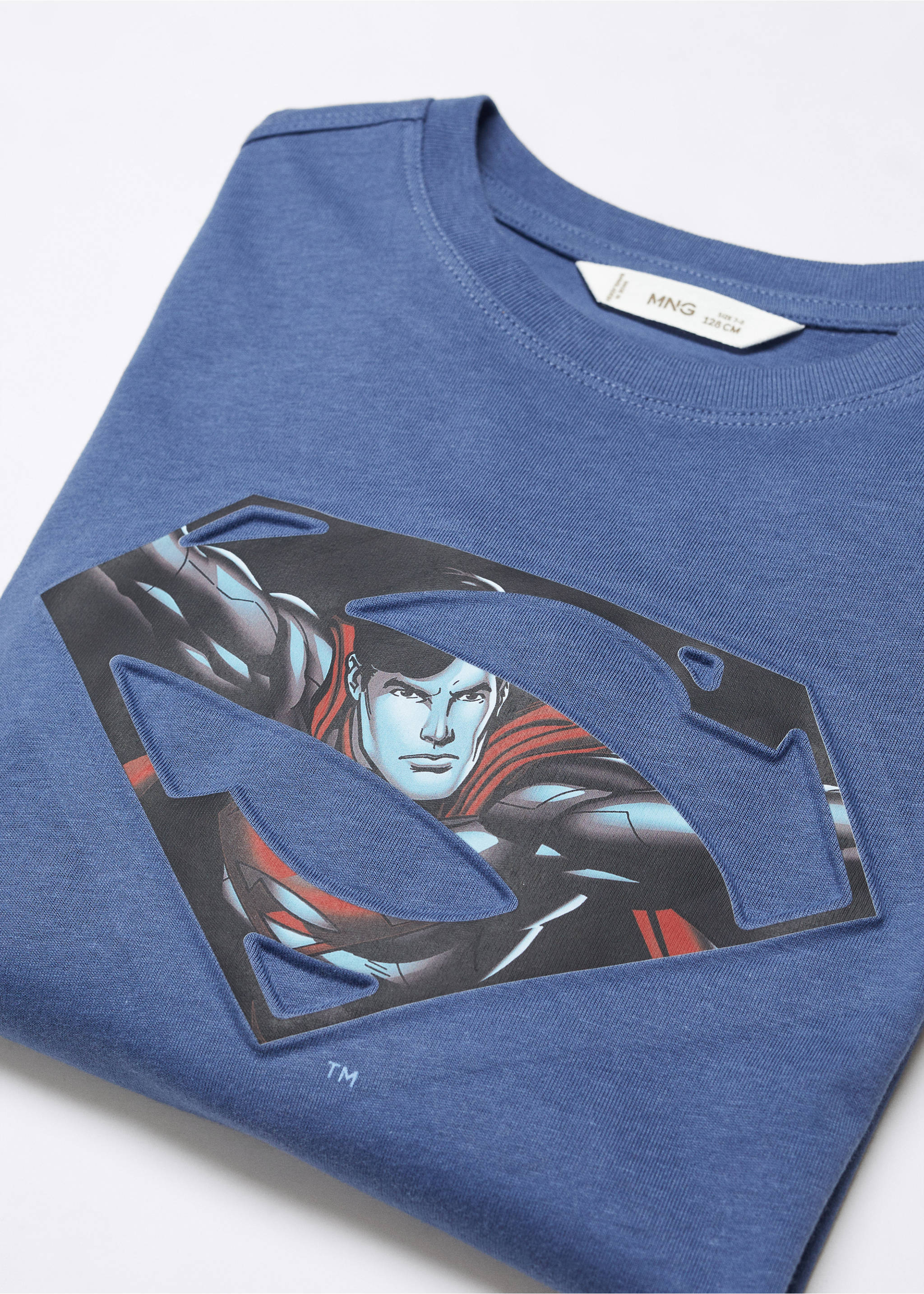Superhero cotton T-shirt - Details of the article 8, Blue. Ref: 57096719-00.