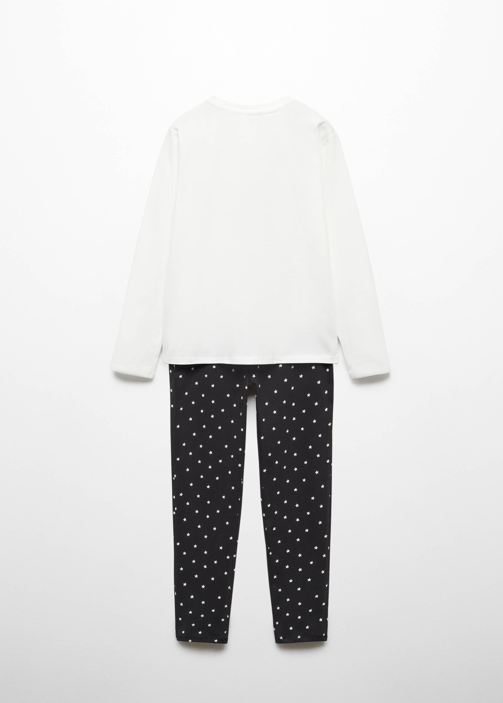 Langer Baumwoll-Pyjama mit Printmuster - Rückseite des Artikels